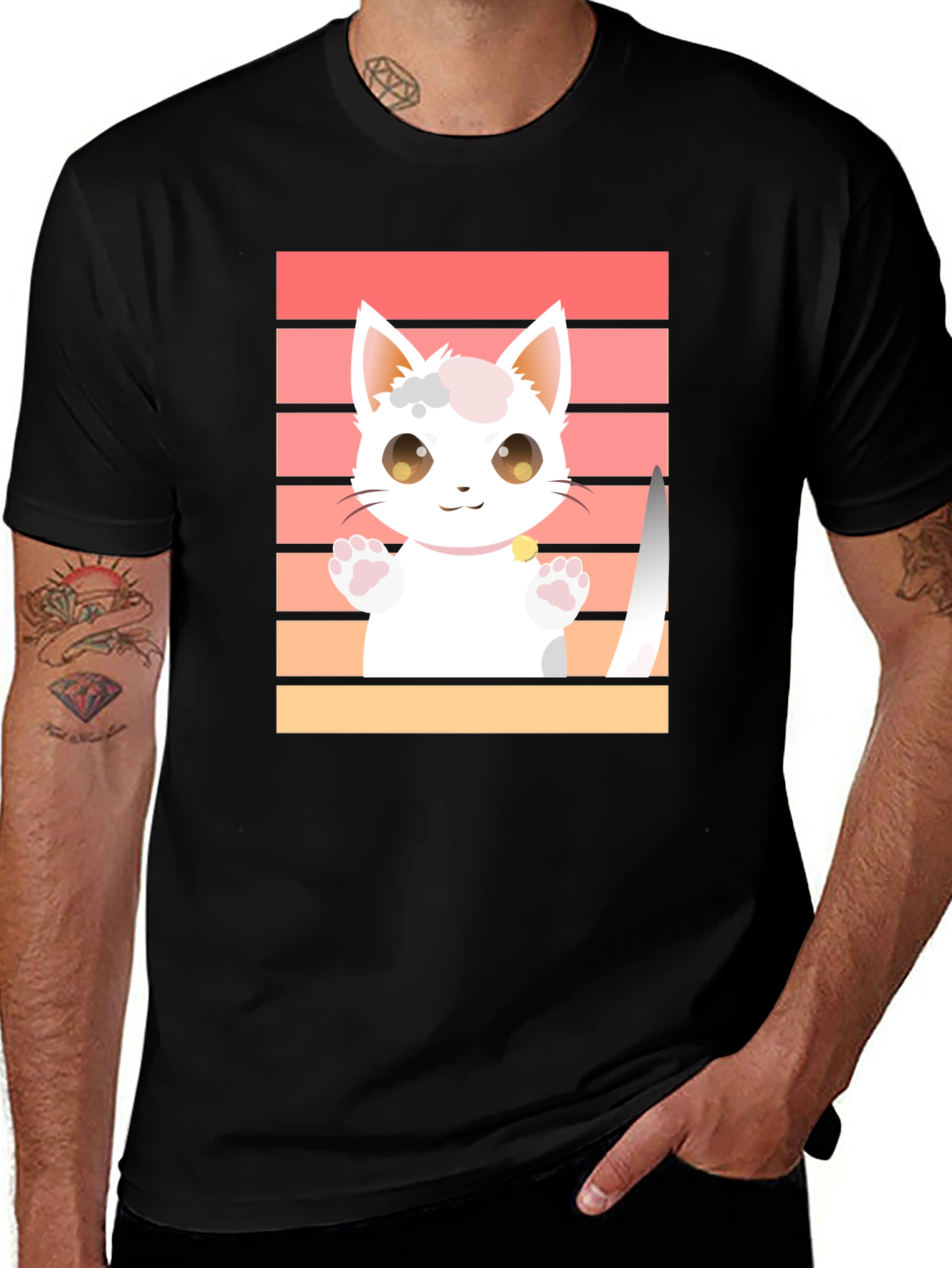 Cute Cat T-Shirt - Kawaii Kitten Graphic Tee