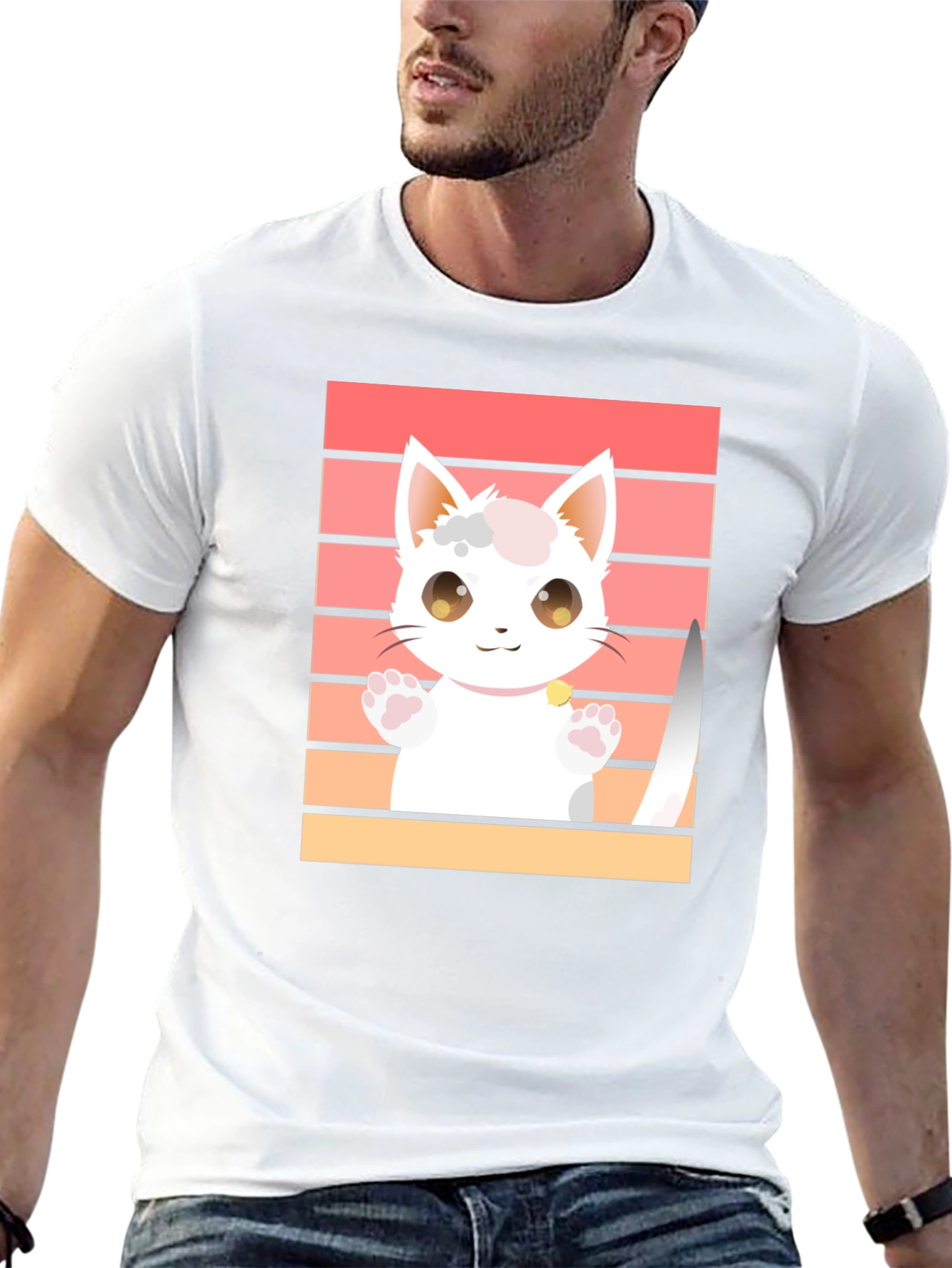Cute Cat T-Shirt - Kawaii Kitten Graphic Tee