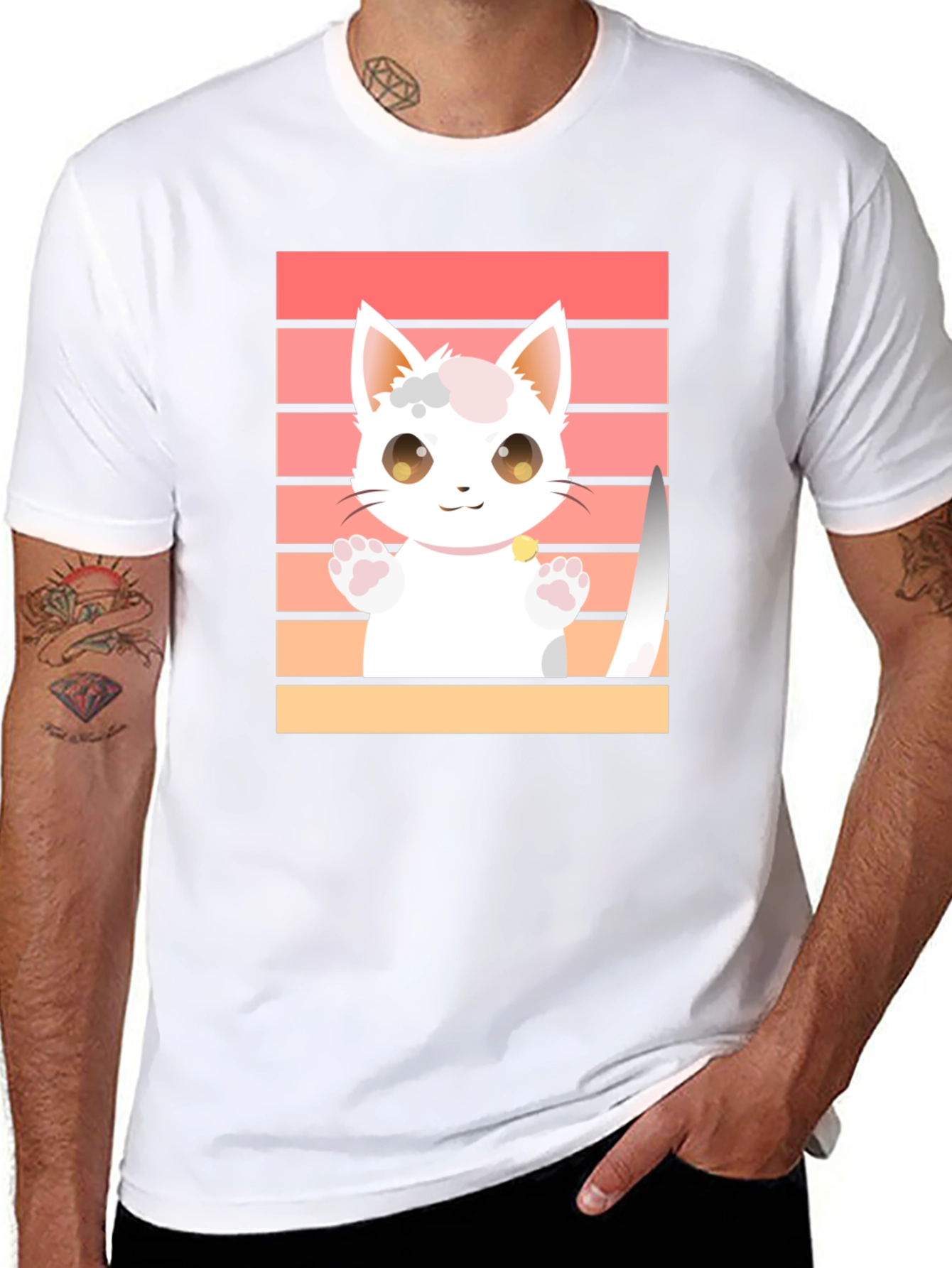 Cute Cat T-Shirt - Kawaii Kitten Graphic Tee