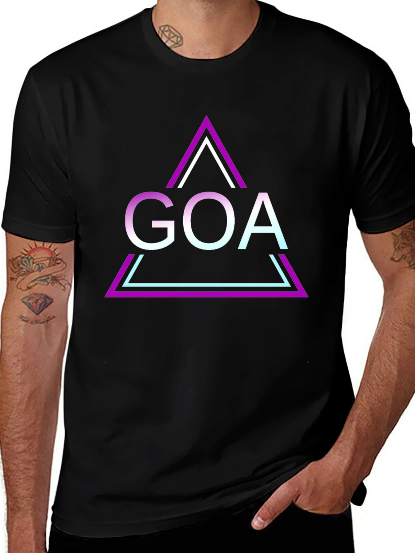 GOA Triangle Graphic Tee - Cool and Trendy