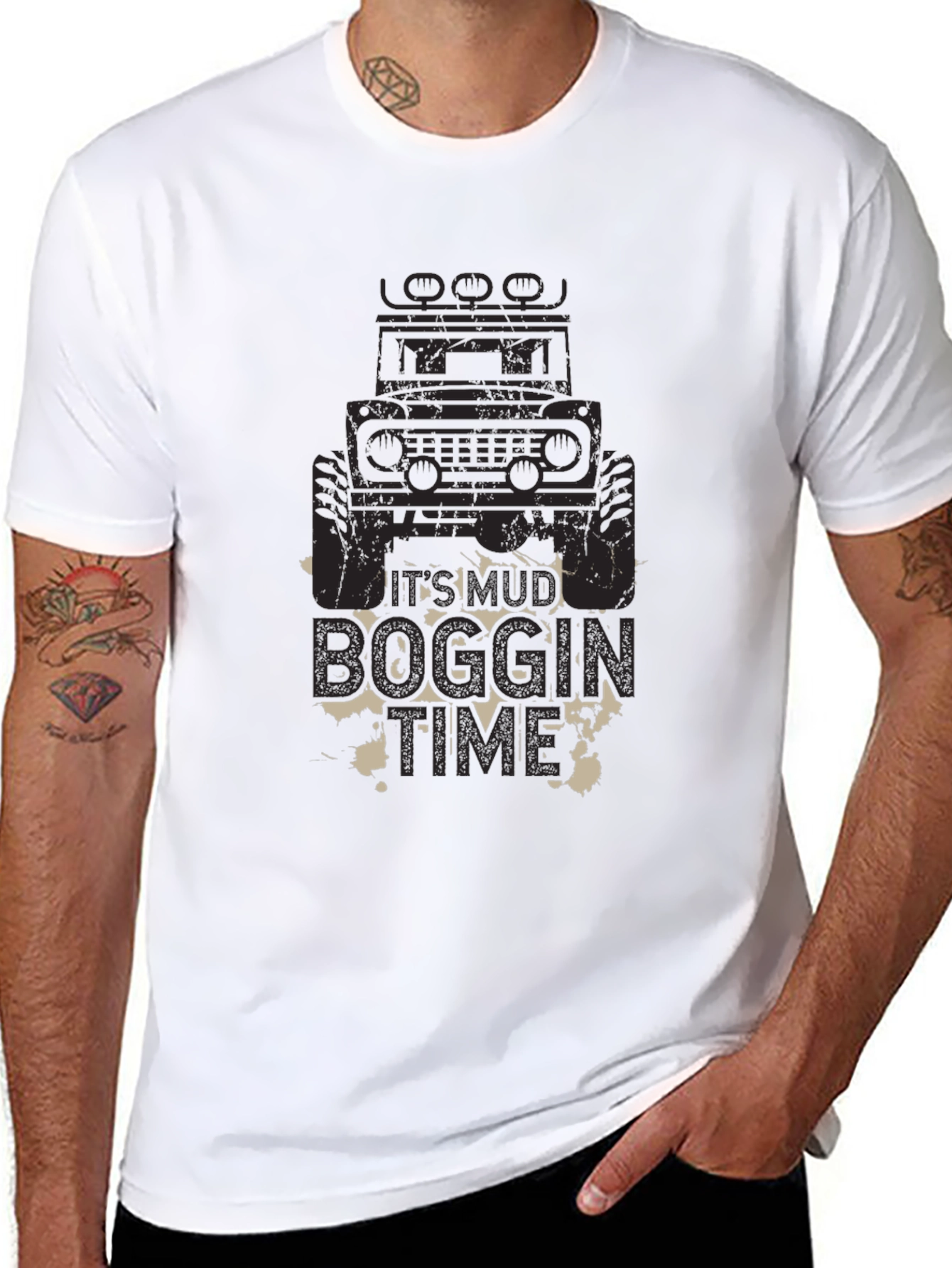 Mud Boggin Time Black Graphic Tee