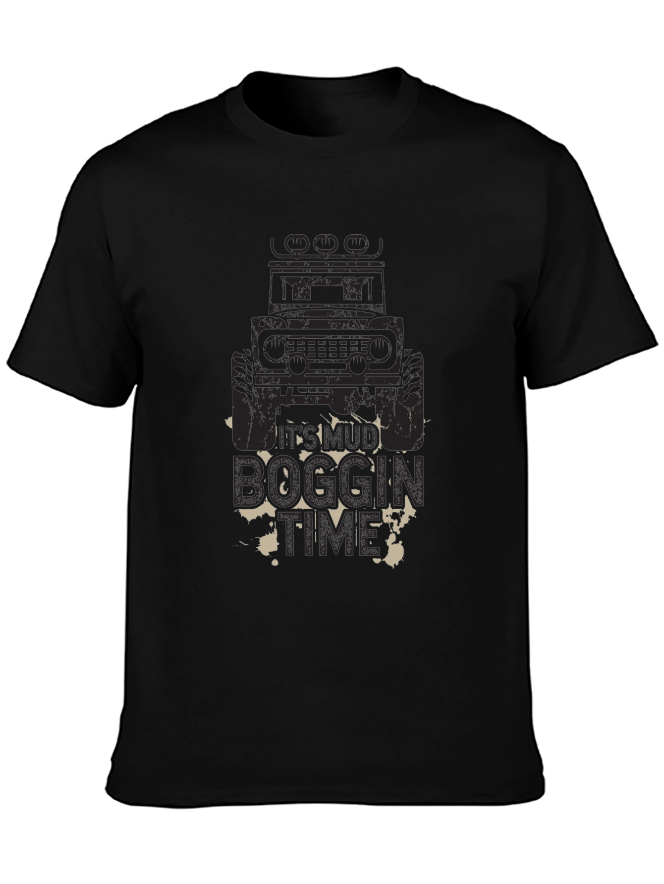 Mud Boggin Time Black Graphic Tee
