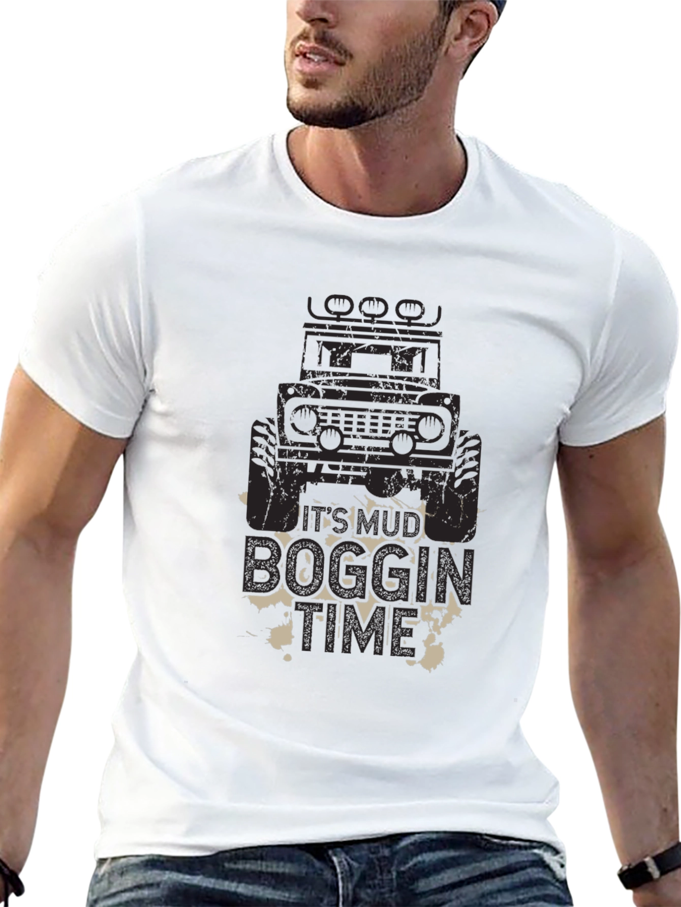 Mud Boggin Time Black Graphic Tee