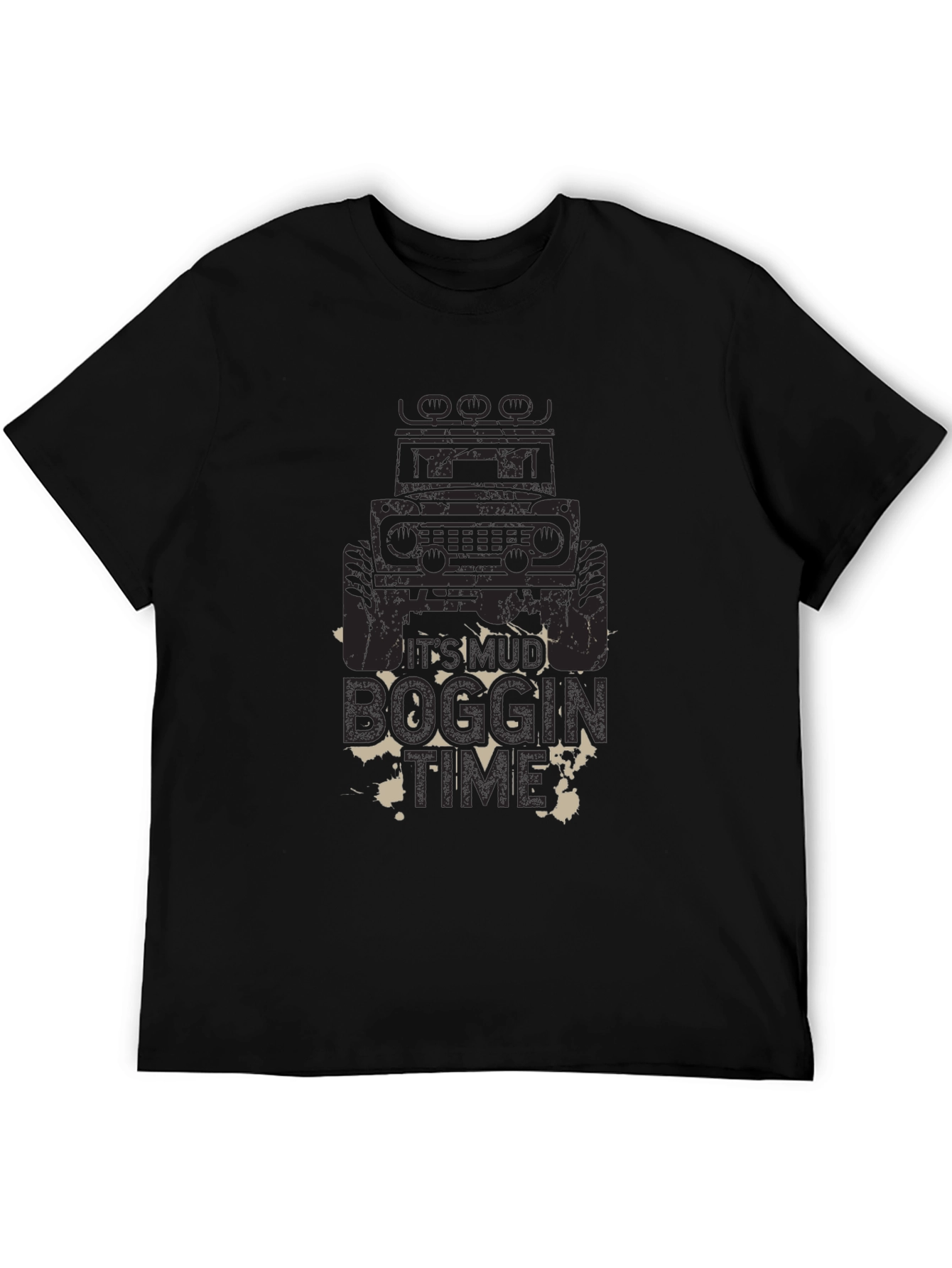 Mud Boggin Time Black Graphic Tee