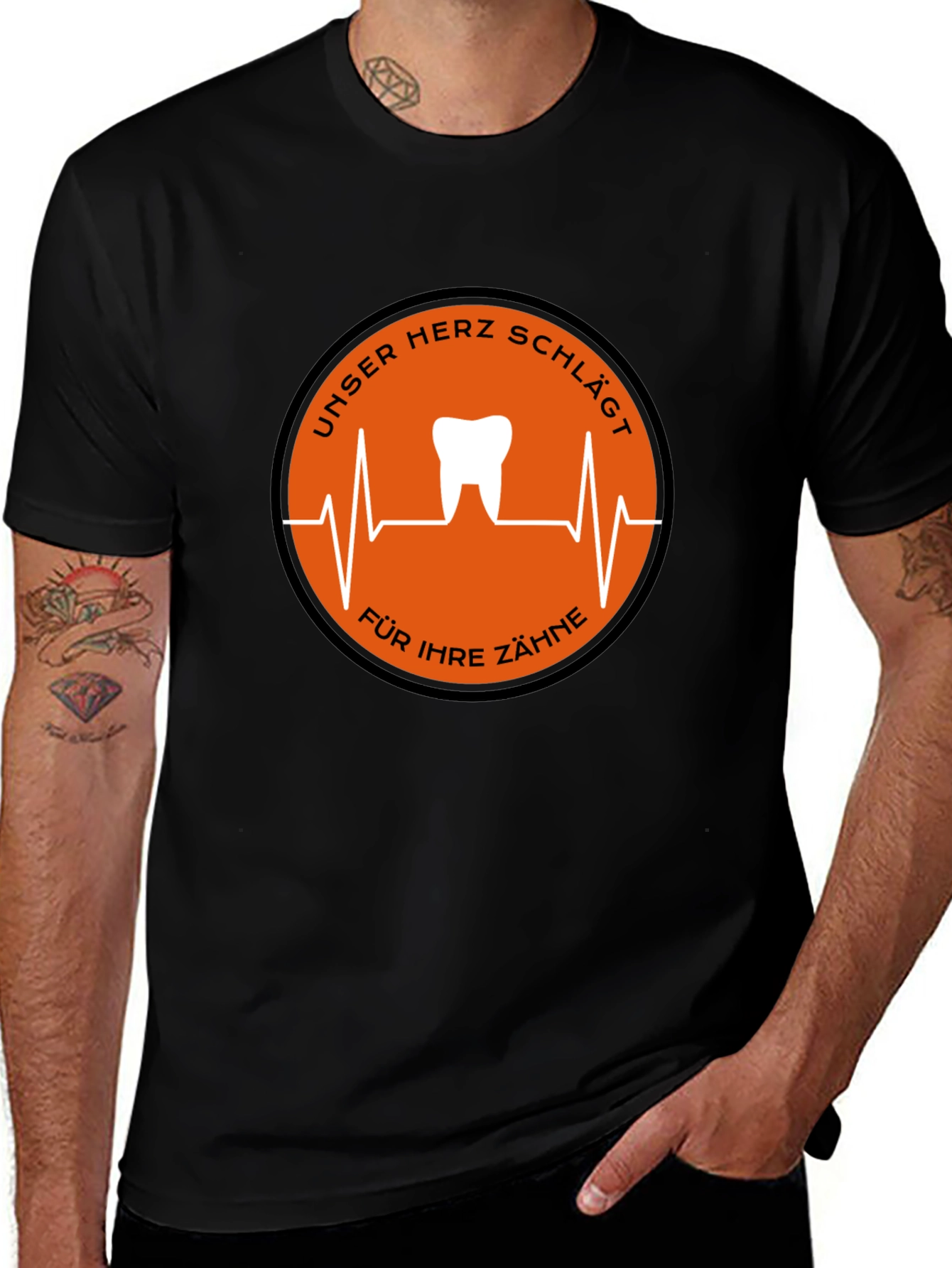 Dentist Heartbeat T-Shirt - Black Graphic Tee