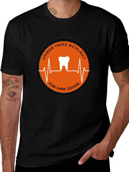 Dentist Heartbeat T-Shirt - Black Graphic Tee