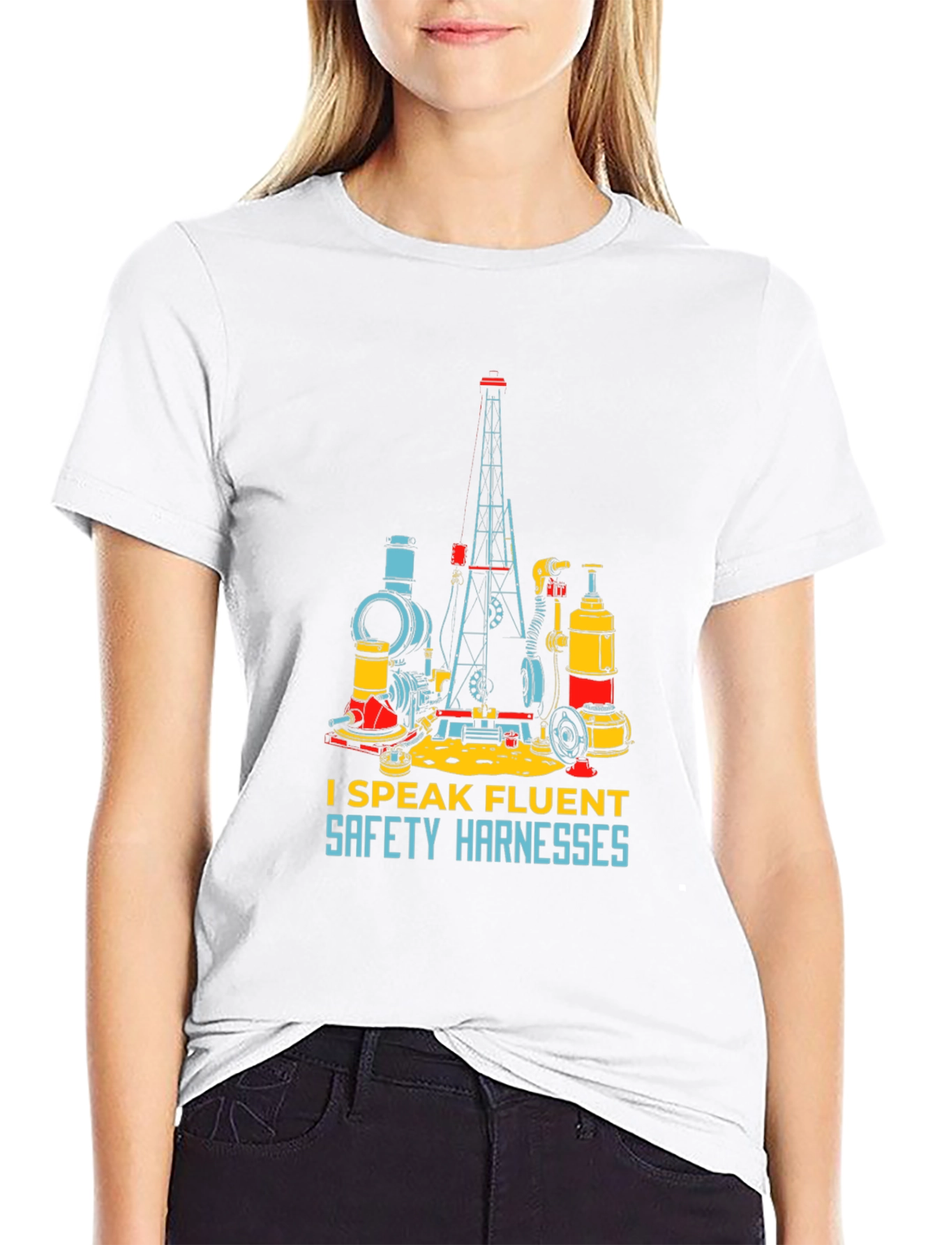 I Speak Fluent Safety Harnesses Black T-Shirt