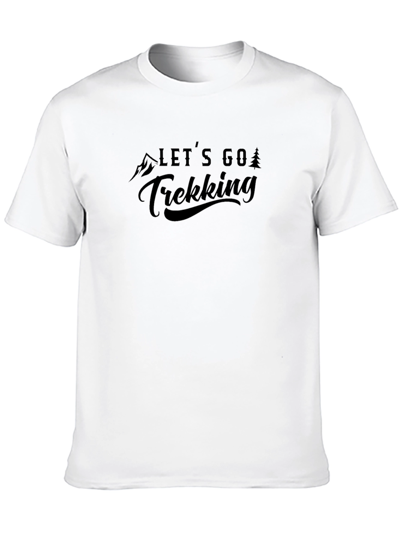 Lets Go Trekking Black Graphic Tee
