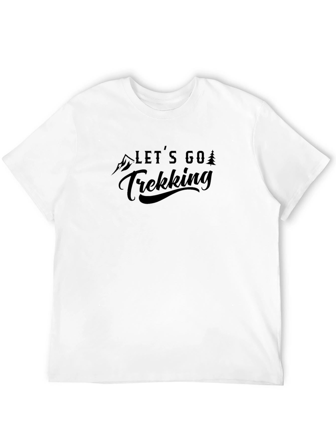Lets Go Trekking Black Graphic Tee