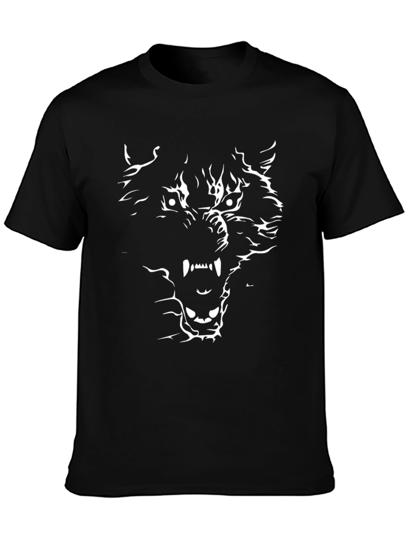 Black Wolf Graphic Tee - Fierce Style
