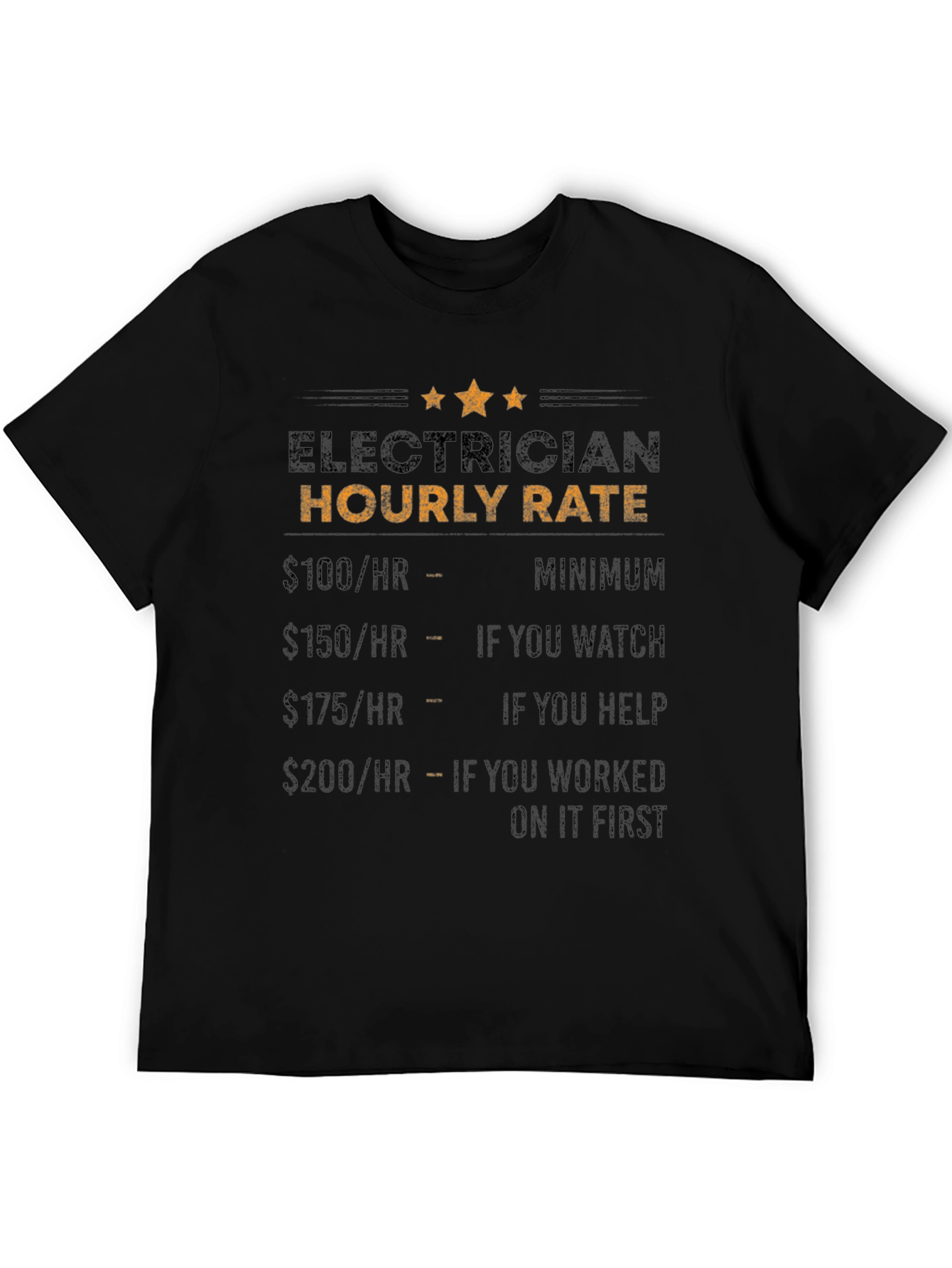 Electrician Hourly Rate Novelty T-Shirt