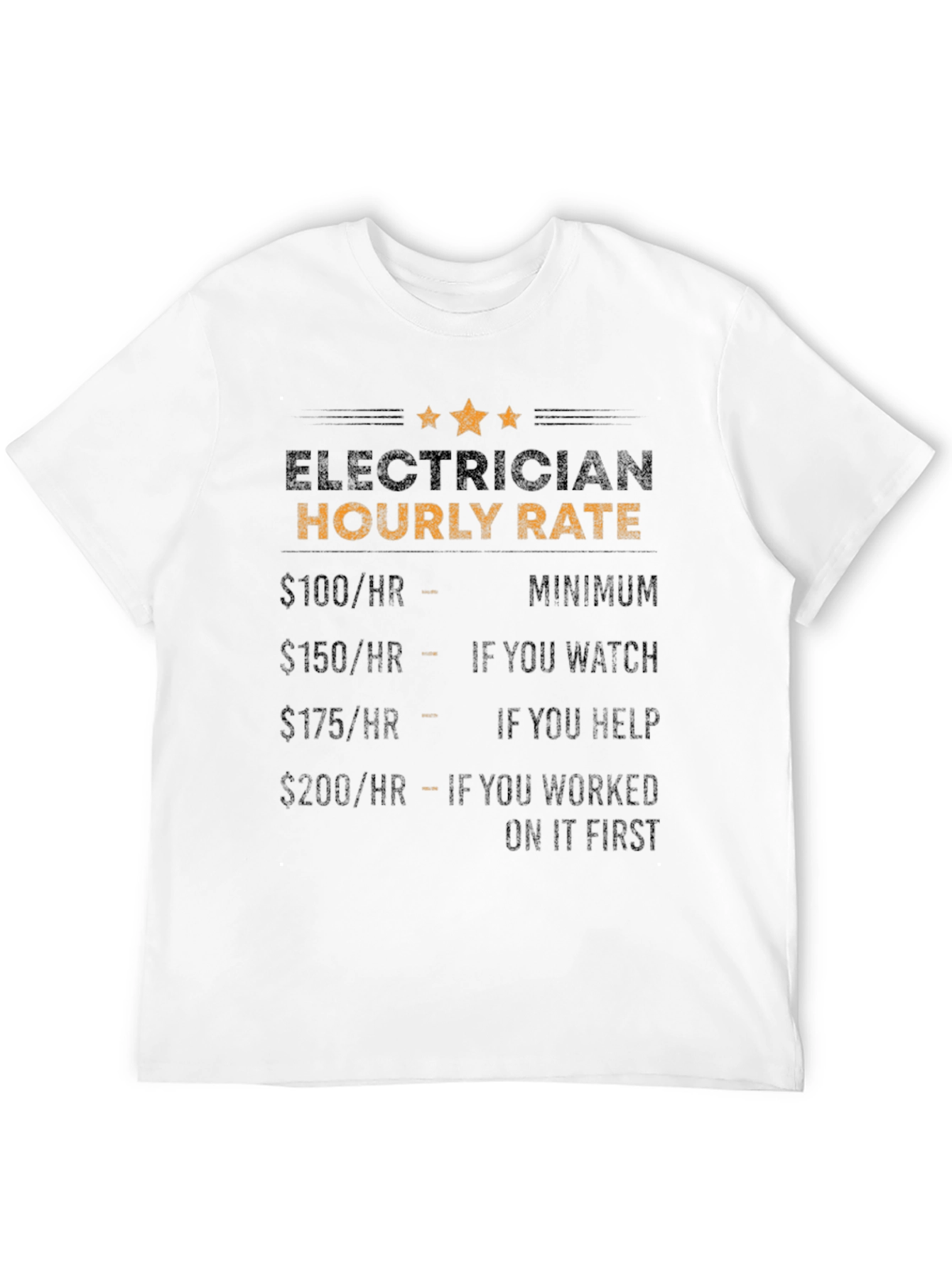 Electrician Hourly Rate Novelty T-Shirt