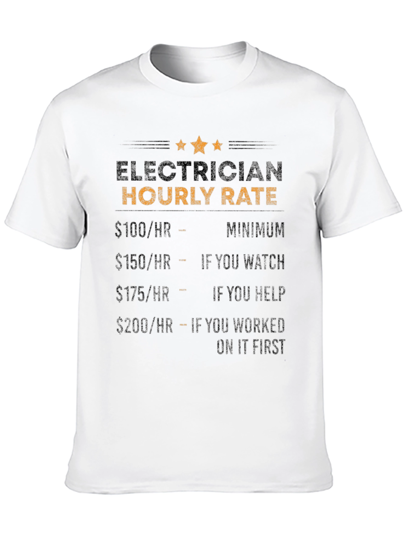 Electrician Hourly Rate Novelty T-Shirt