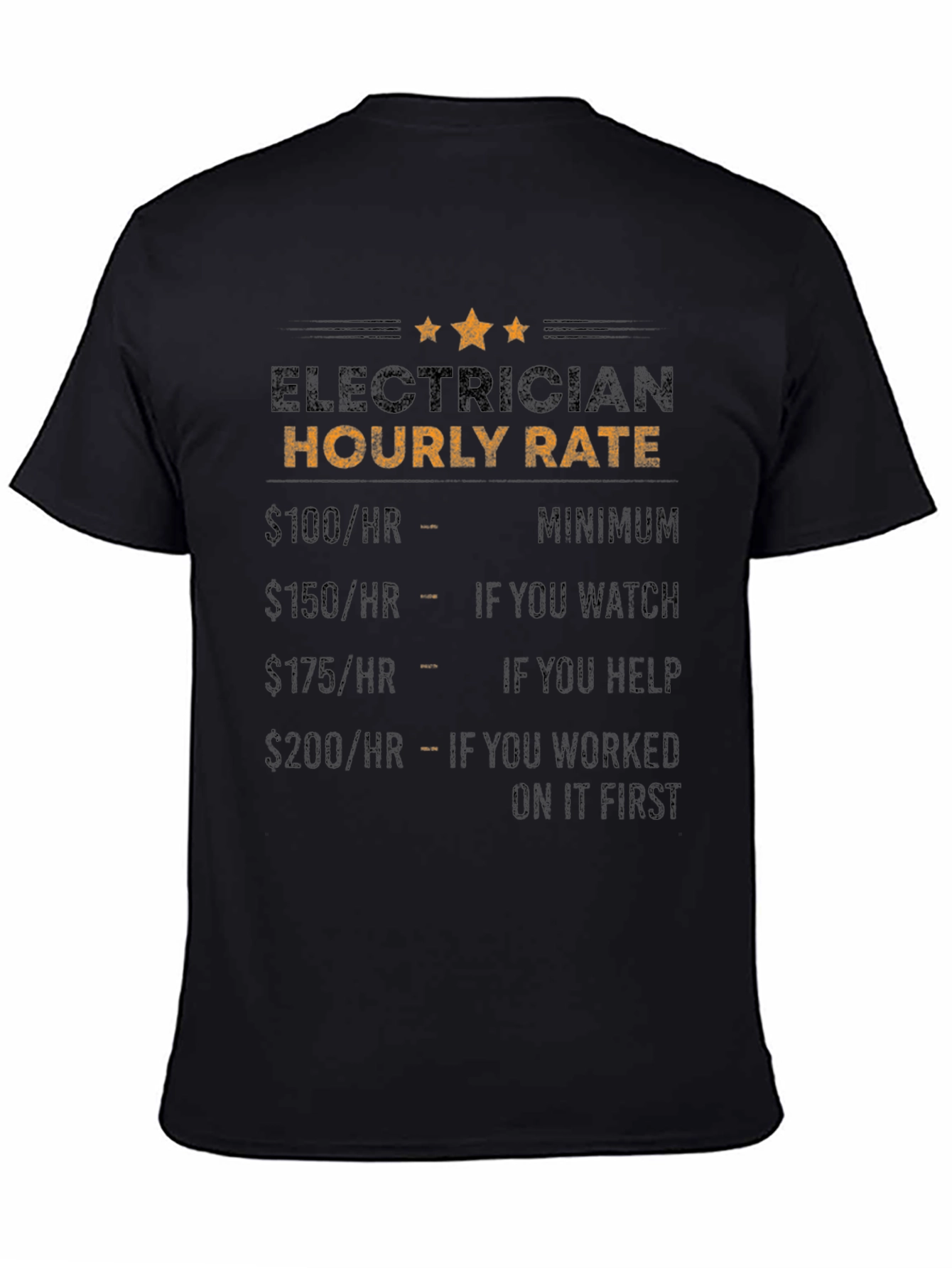 Electrician Hourly Rate Novelty T-Shirt