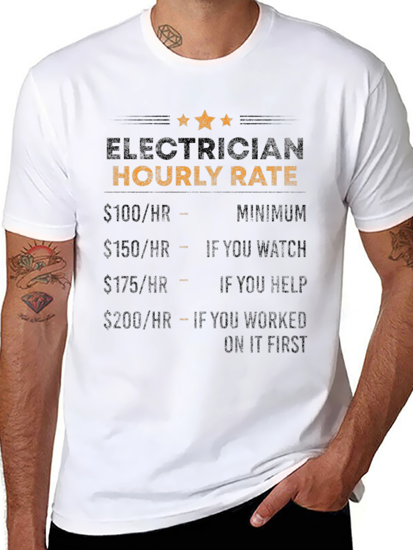 Electrician Hourly Rate Novelty T-Shirt