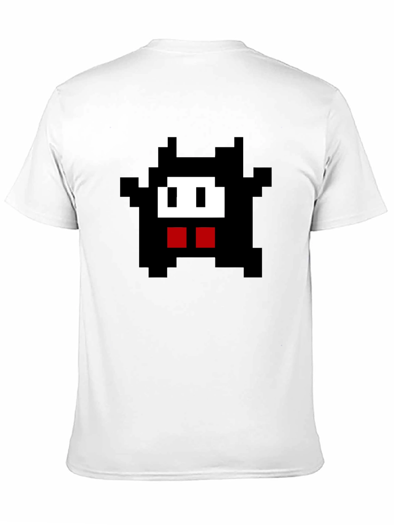 Pixel Monster Graphic Tee - Black Cotton Comfort