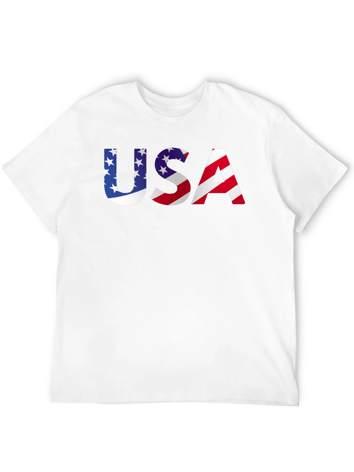 USA Flag Graphic Print T-Shirt Patriotic Tee