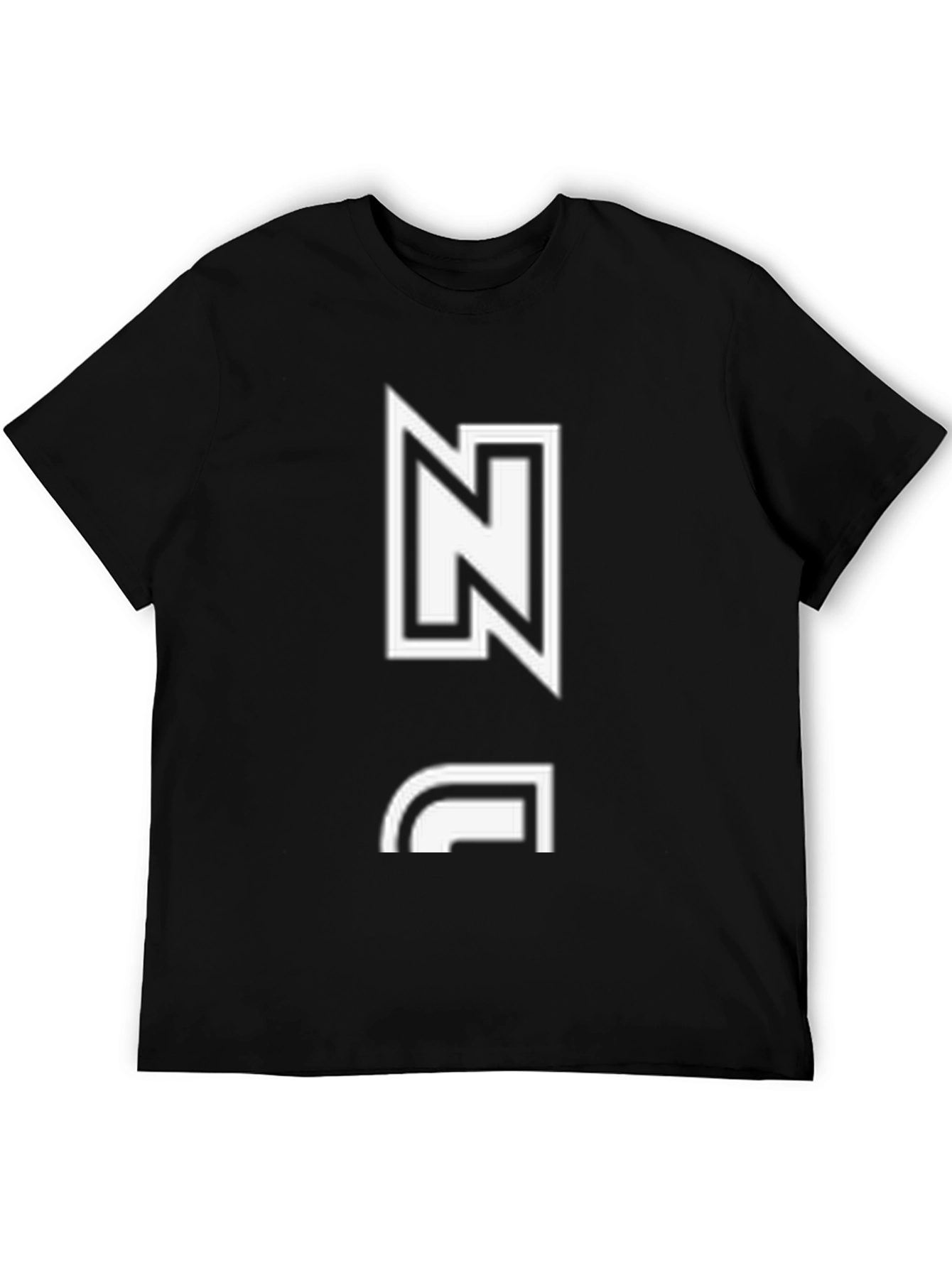 Modern Black T-Shirt with Letter Design