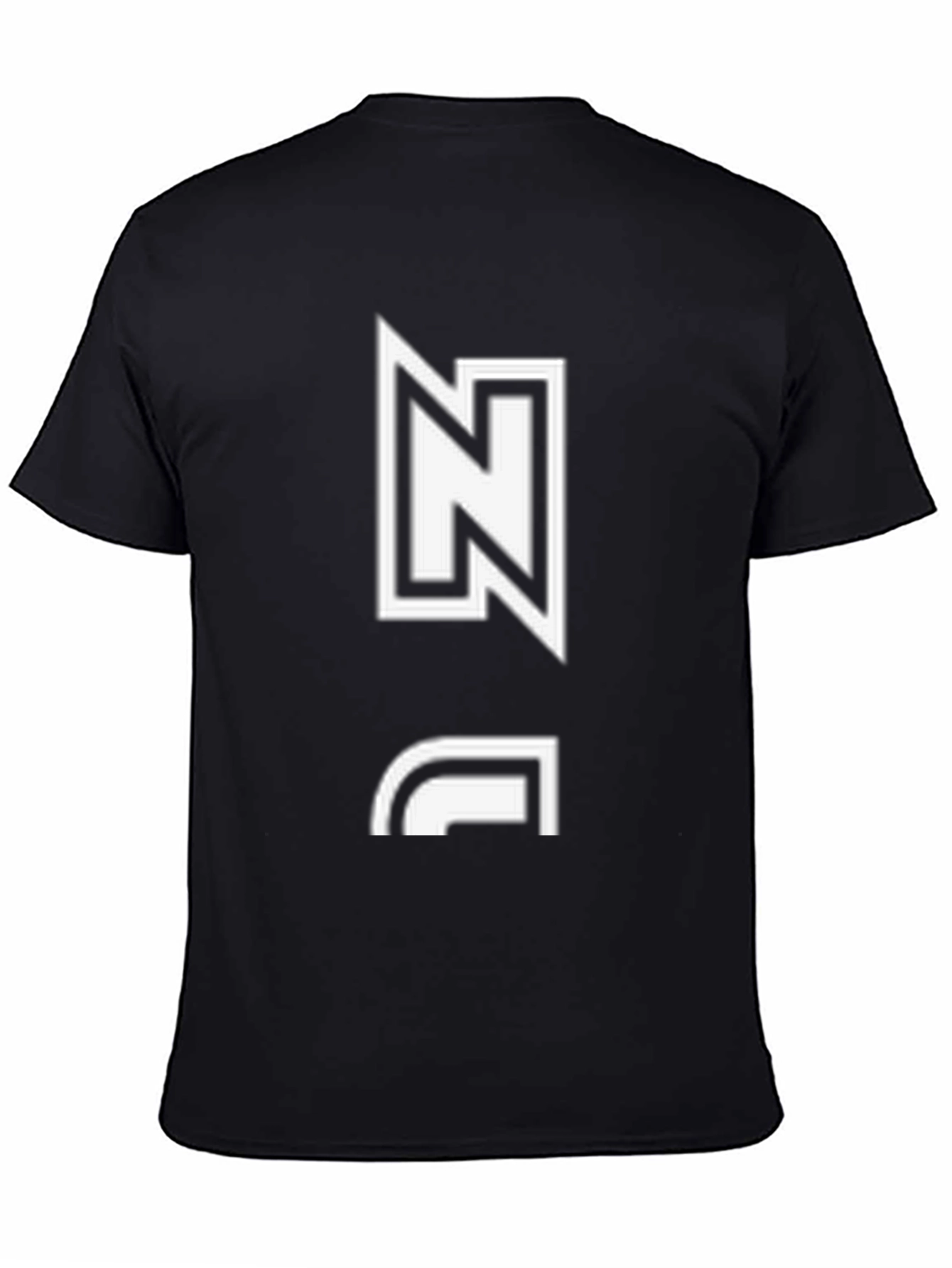 Modern Black T-Shirt with Letter Design