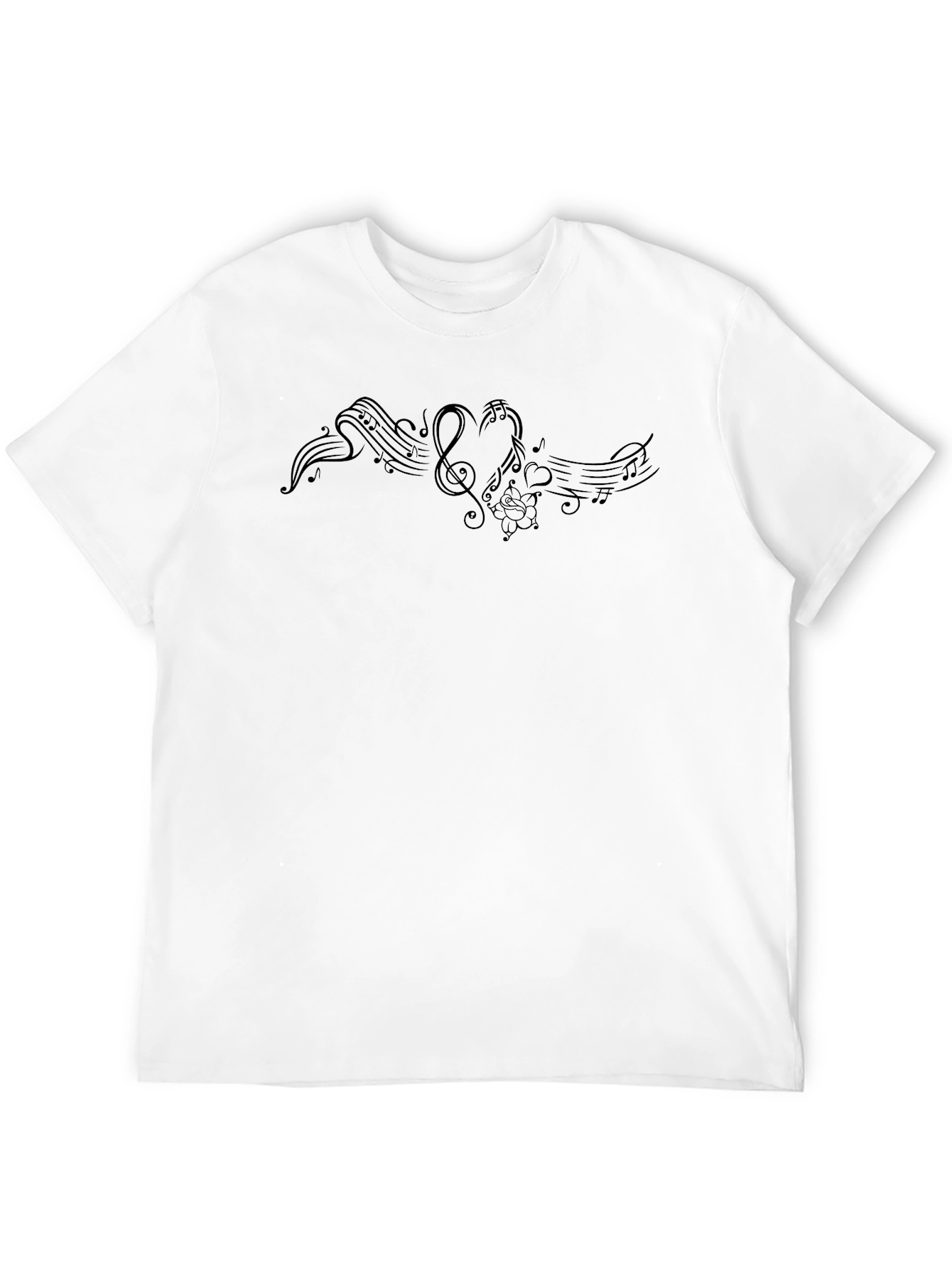 Musical Heartbeat Black T-Shirt