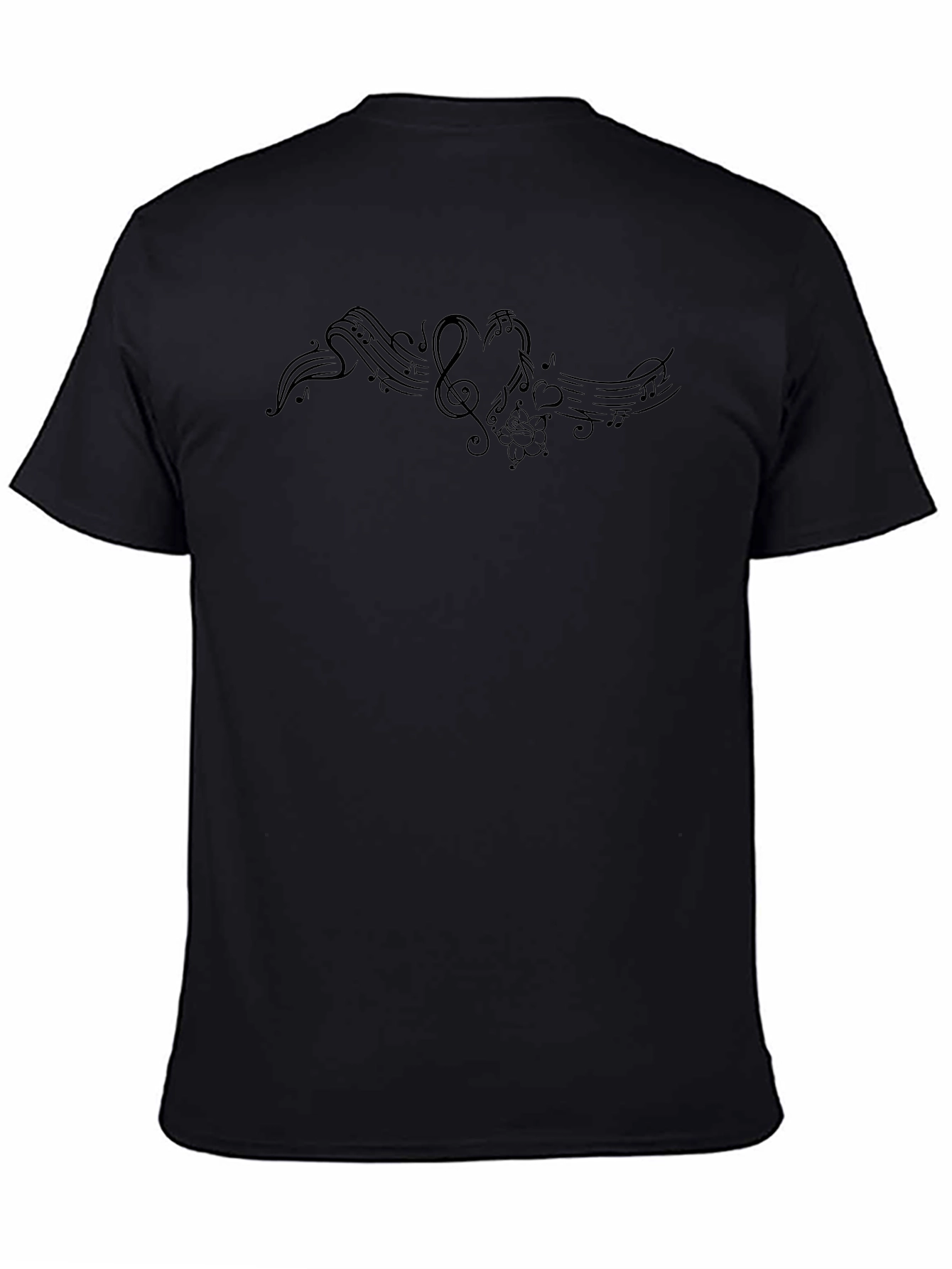 Musical Heartbeat Black T-Shirt