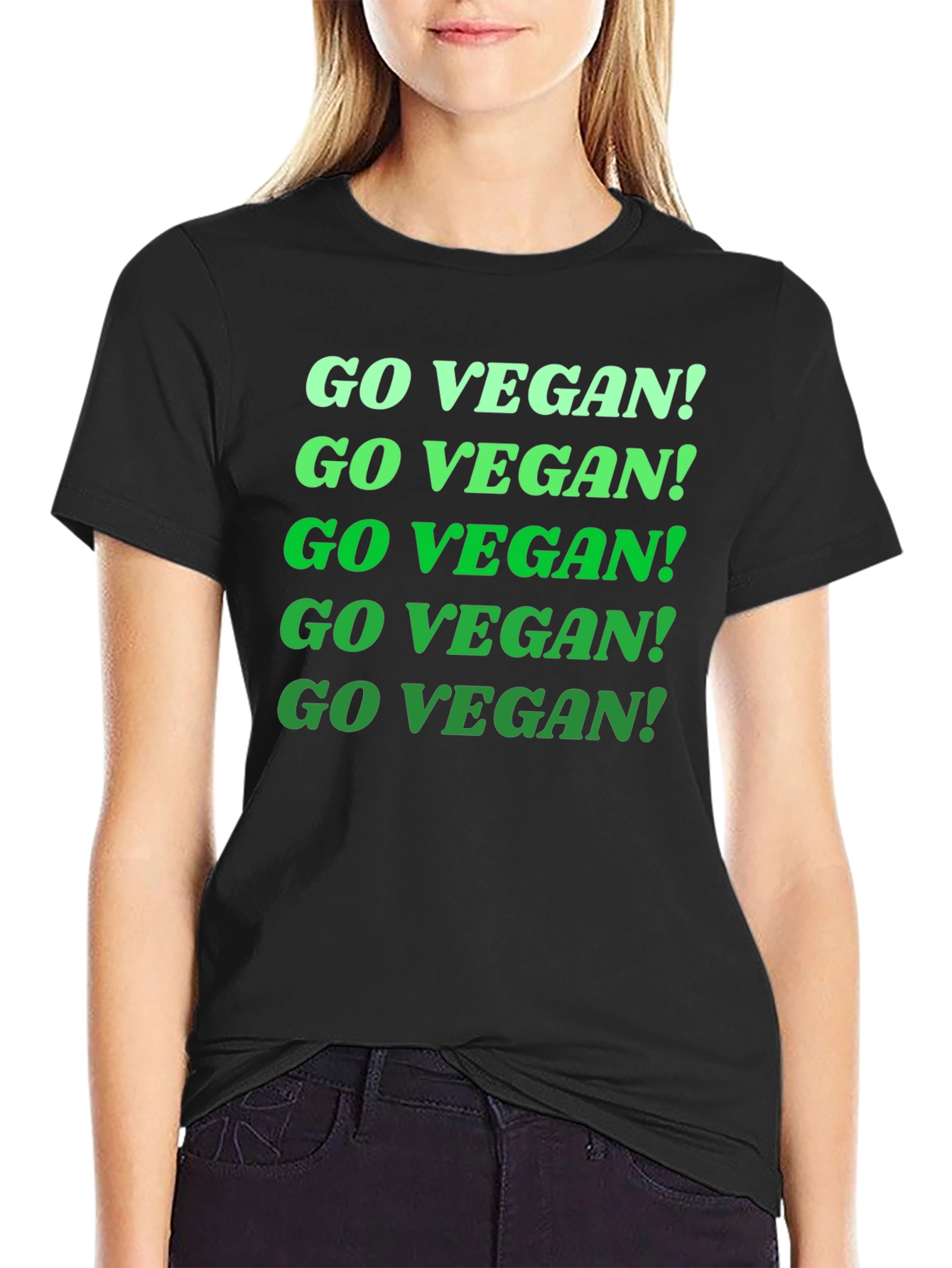 Go Vegan Graphic Tee - Statement T-Shirt