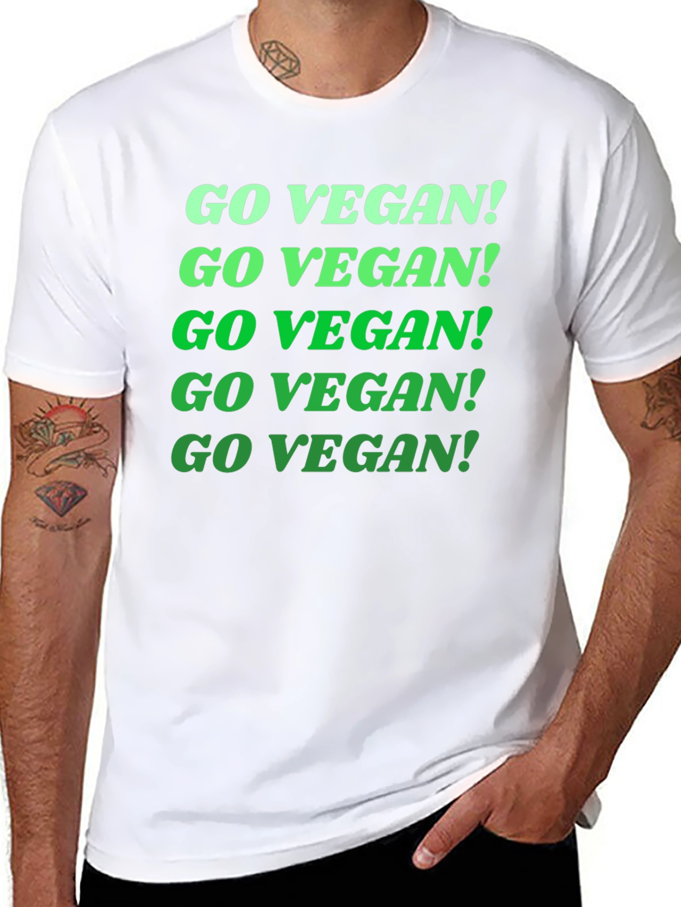 Go Vegan Graphic Tee - Statement T-Shirt