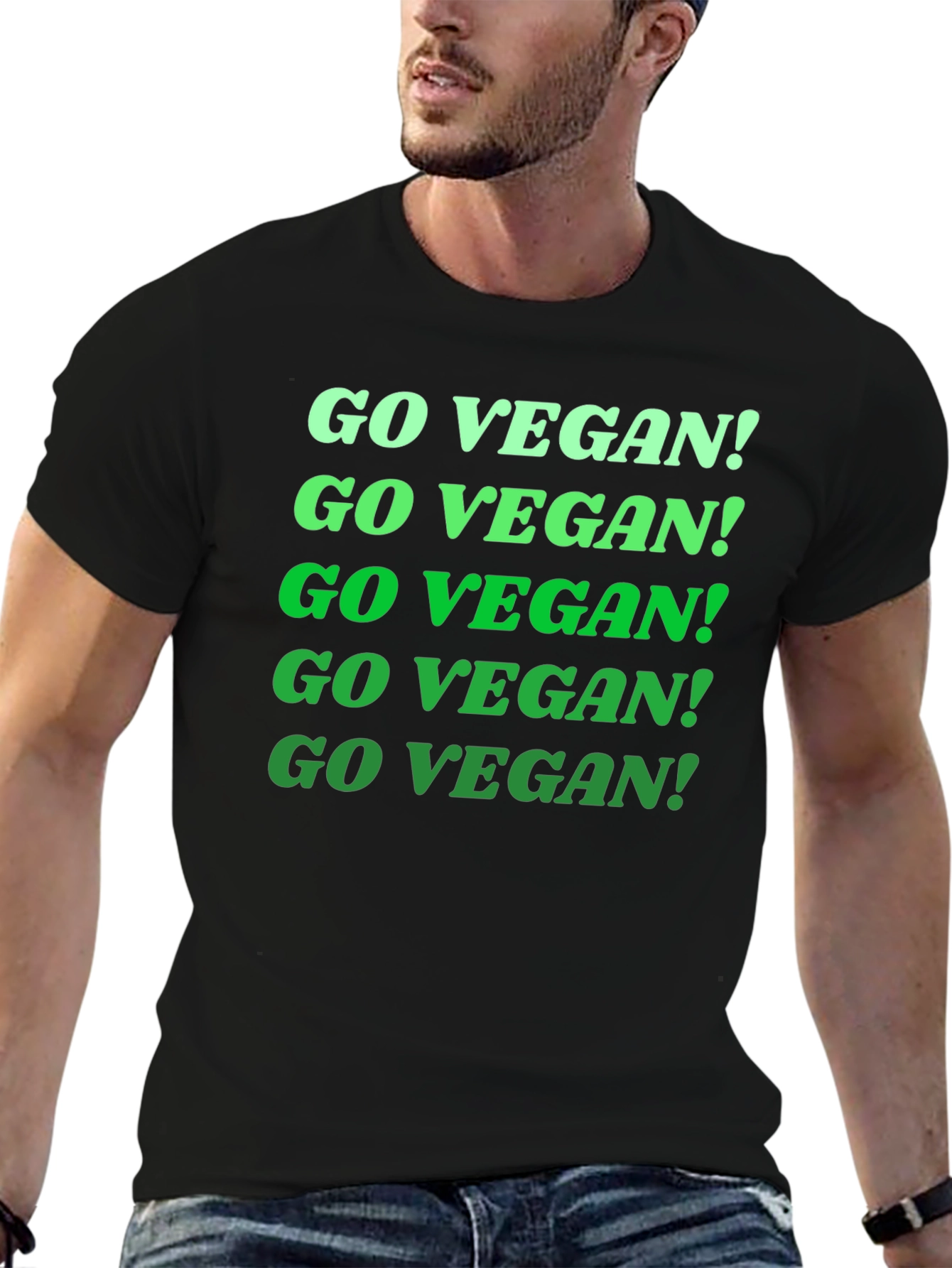Go Vegan Graphic Tee - Statement T-Shirt