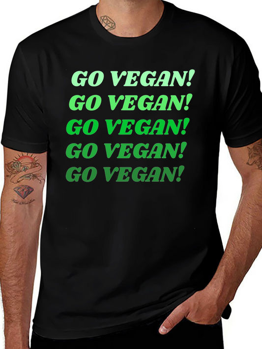 Go Vegan Graphic Tee - Statement T-Shirt