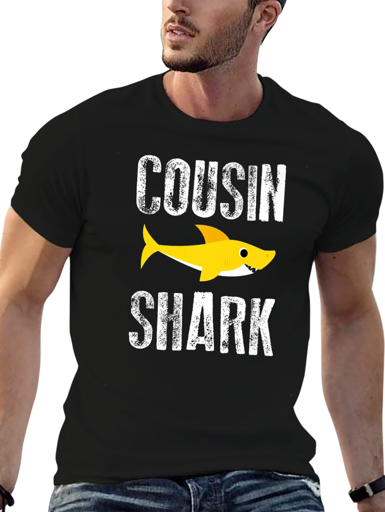 Cousin Shark Graphic Tee - Baby Shark Family T-Shirt
