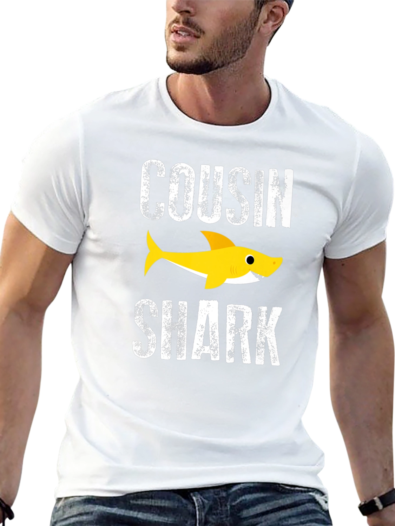 Cousin Shark Graphic Tee - Baby Shark Family T-Shirt