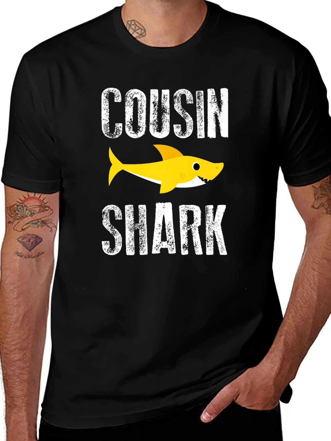 Cousin Shark Graphic Tee - Baby Shark Family T-Shirt
