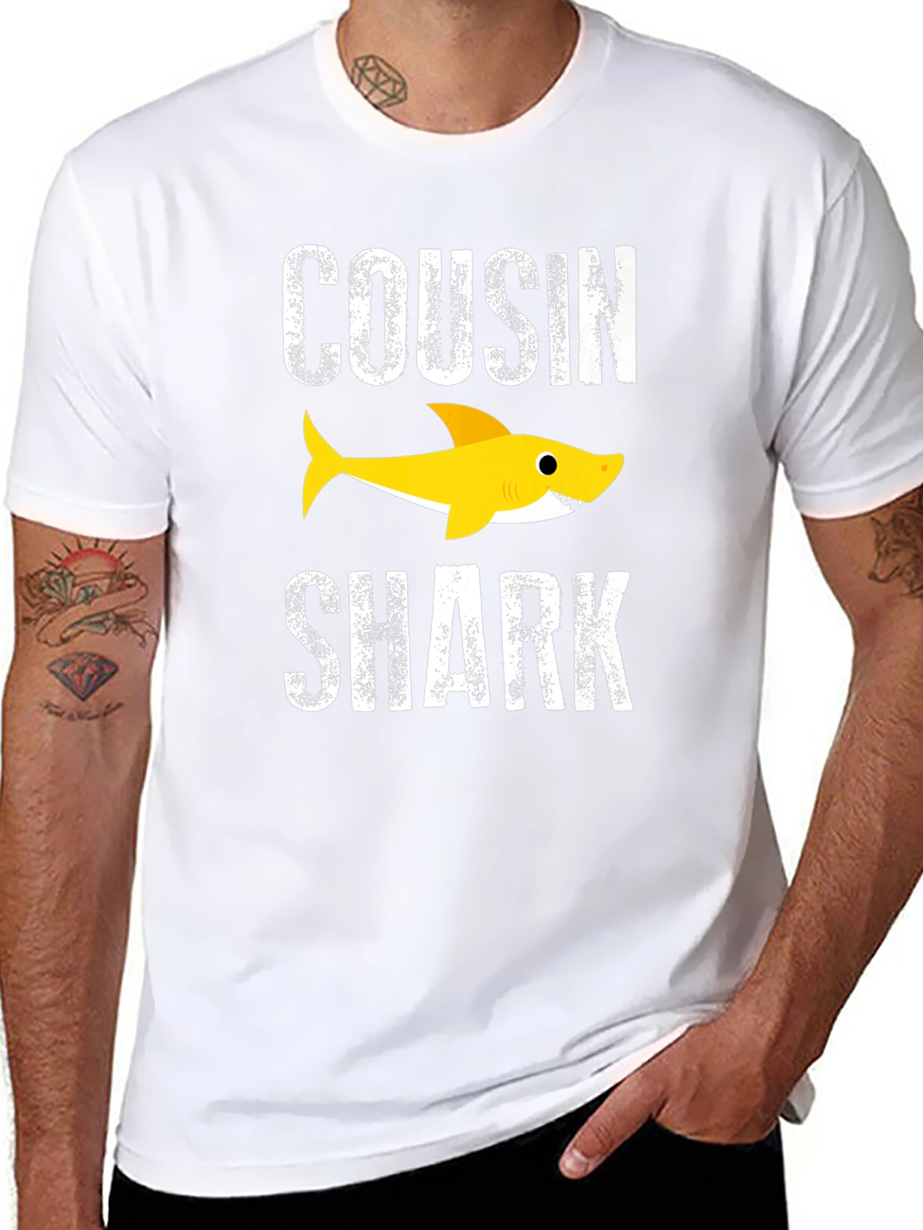 Cousin Shark Graphic Tee - Baby Shark Family T-Shirt