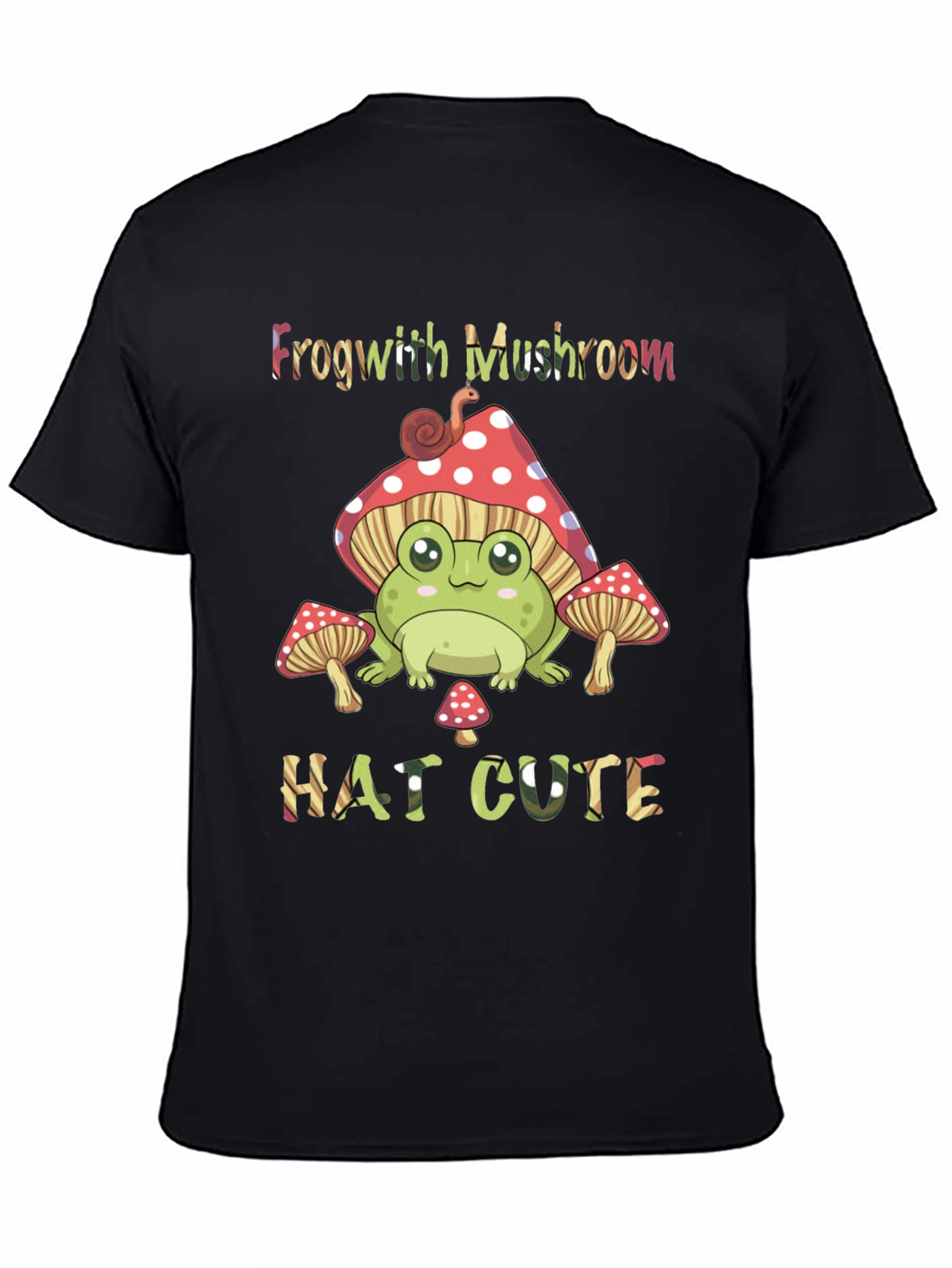 Frog with Mushroom Hat Graphic T-Shirt