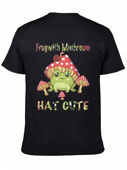 Frog with Mushroom Hat Graphic T-Shirt