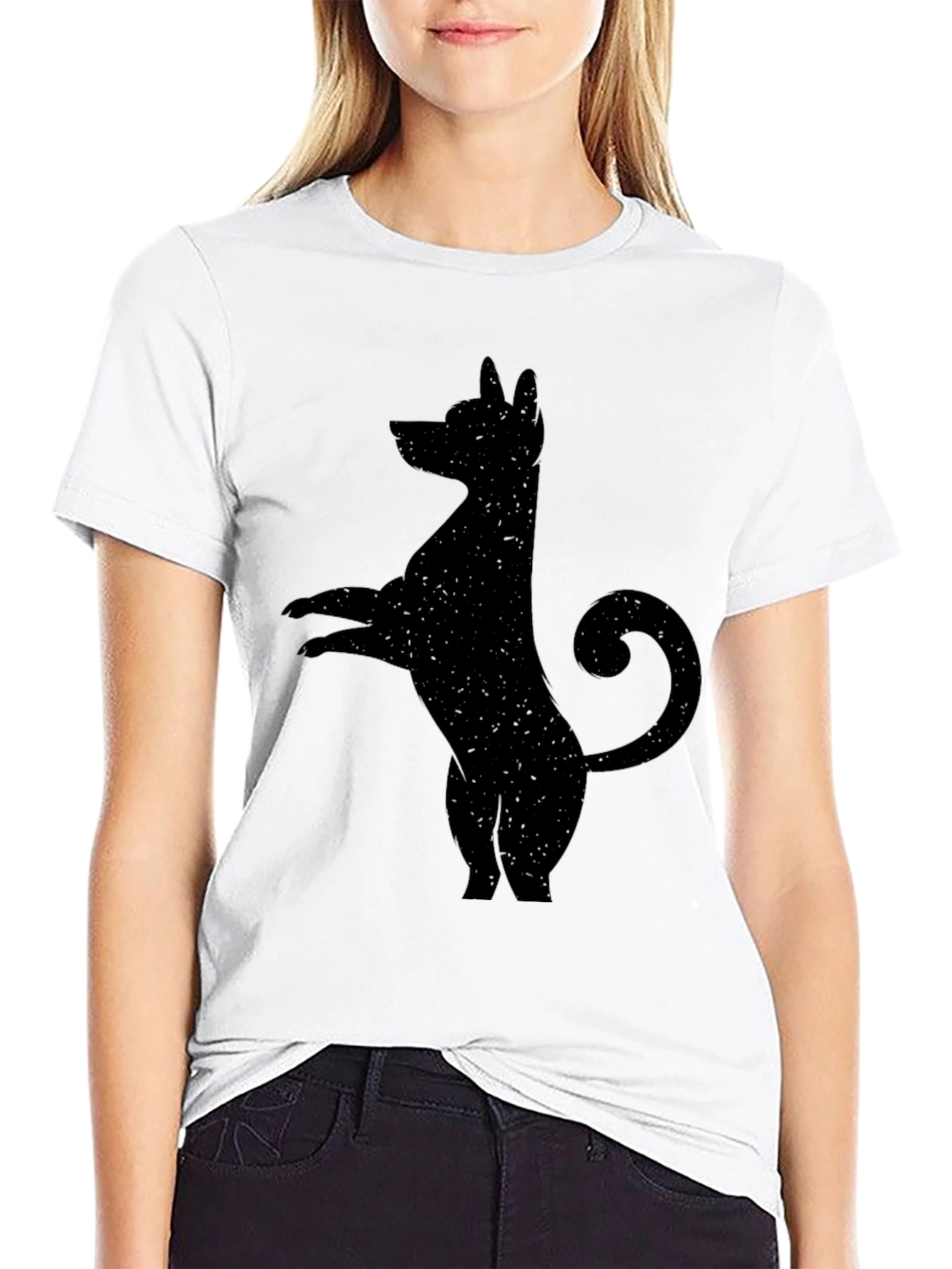 Black Dog Silhouette Graphic Tee - Mens