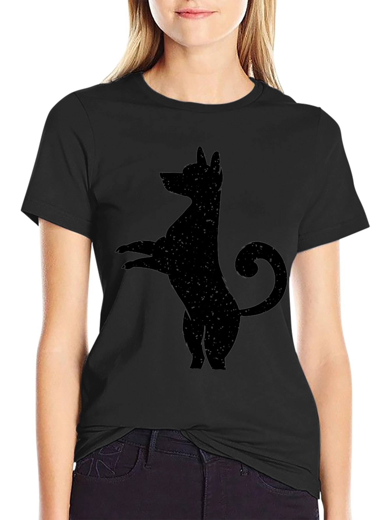 Black Dog Silhouette Graphic Tee - Mens