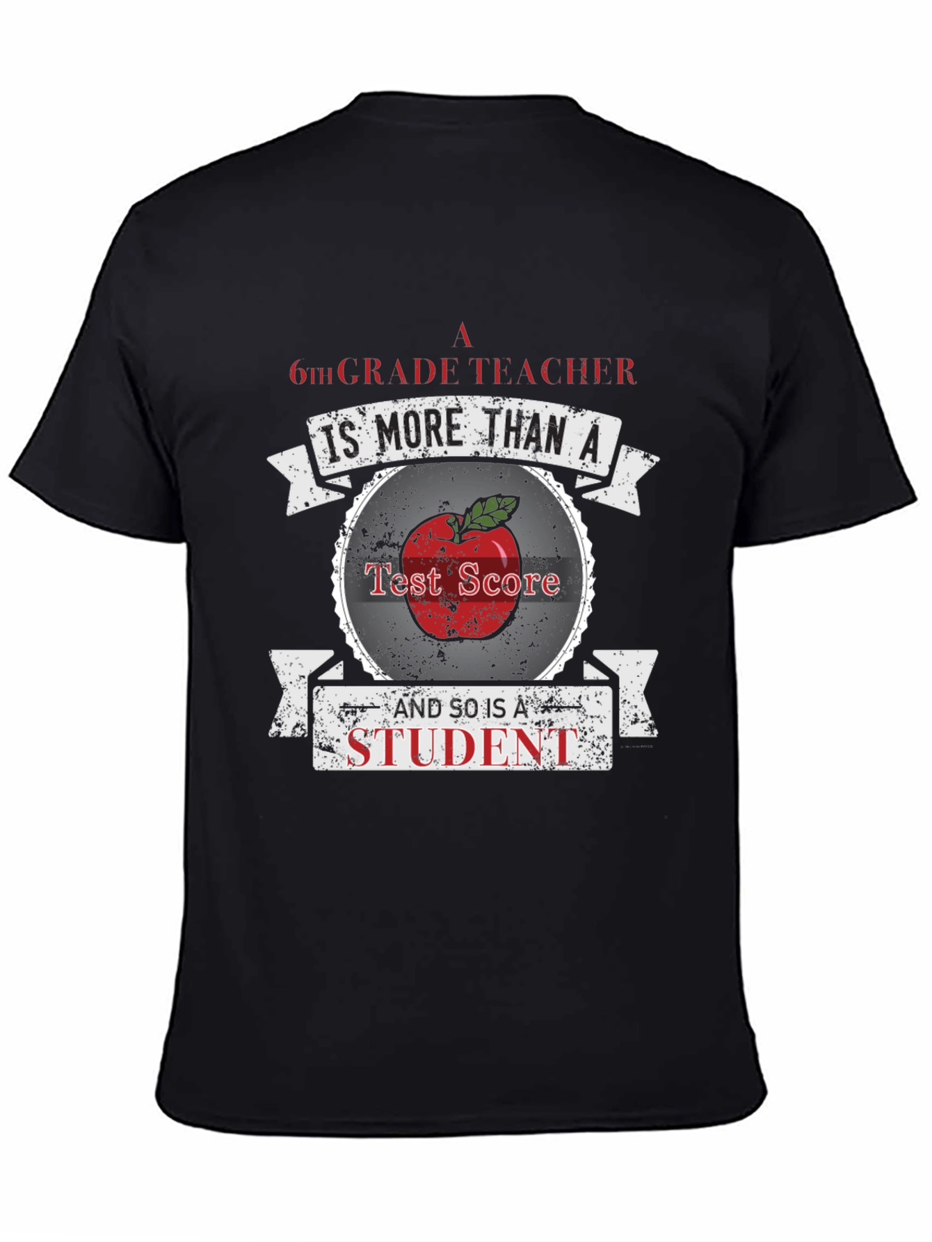 6th Grade Teacher Student Apple Graphic Tee