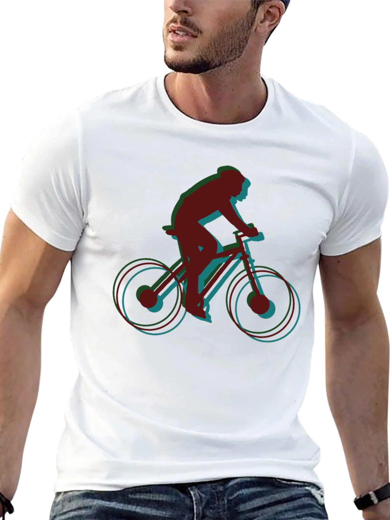 Biker Silhouette Graphic Tee - Ride in Style