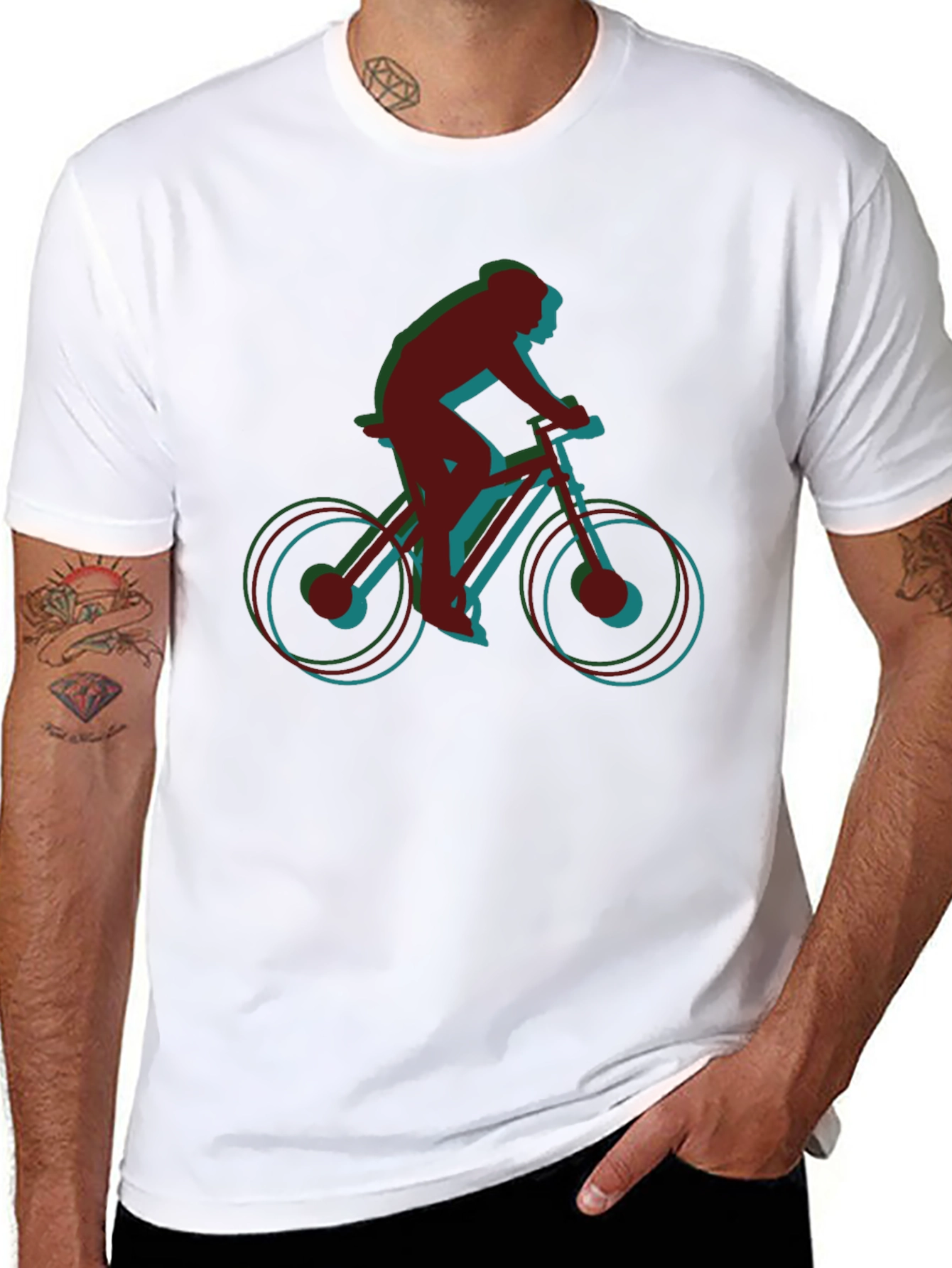 Biker Silhouette Graphic Tee - Ride in Style