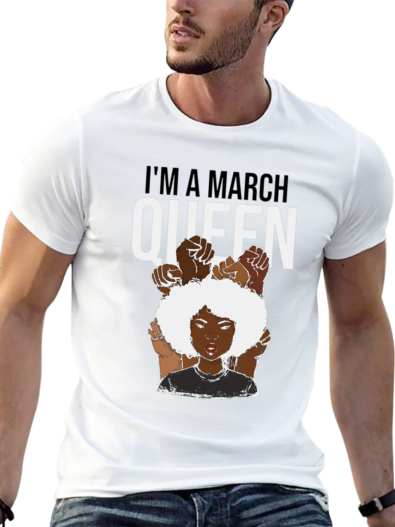 Im a March Queen Black T-Shirt