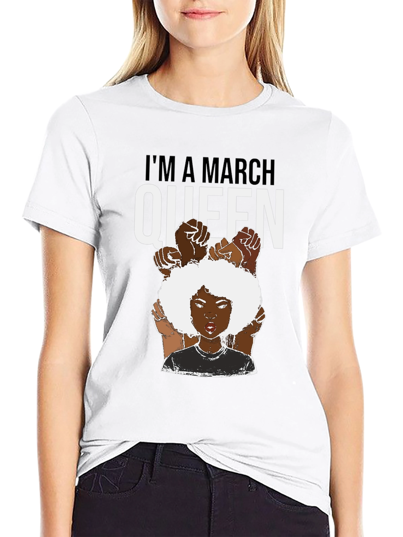 Im a March Queen Black T-Shirt