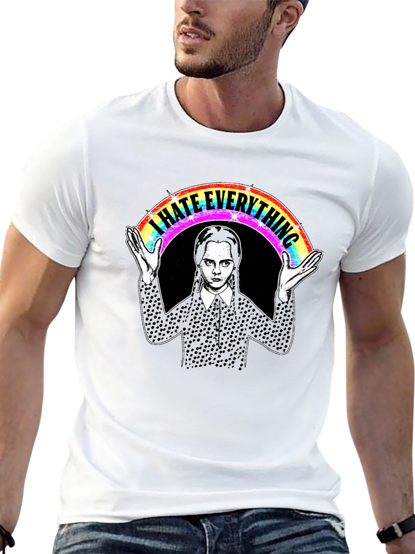 I Hate Everything Wednesday Rainbow T-Shirt