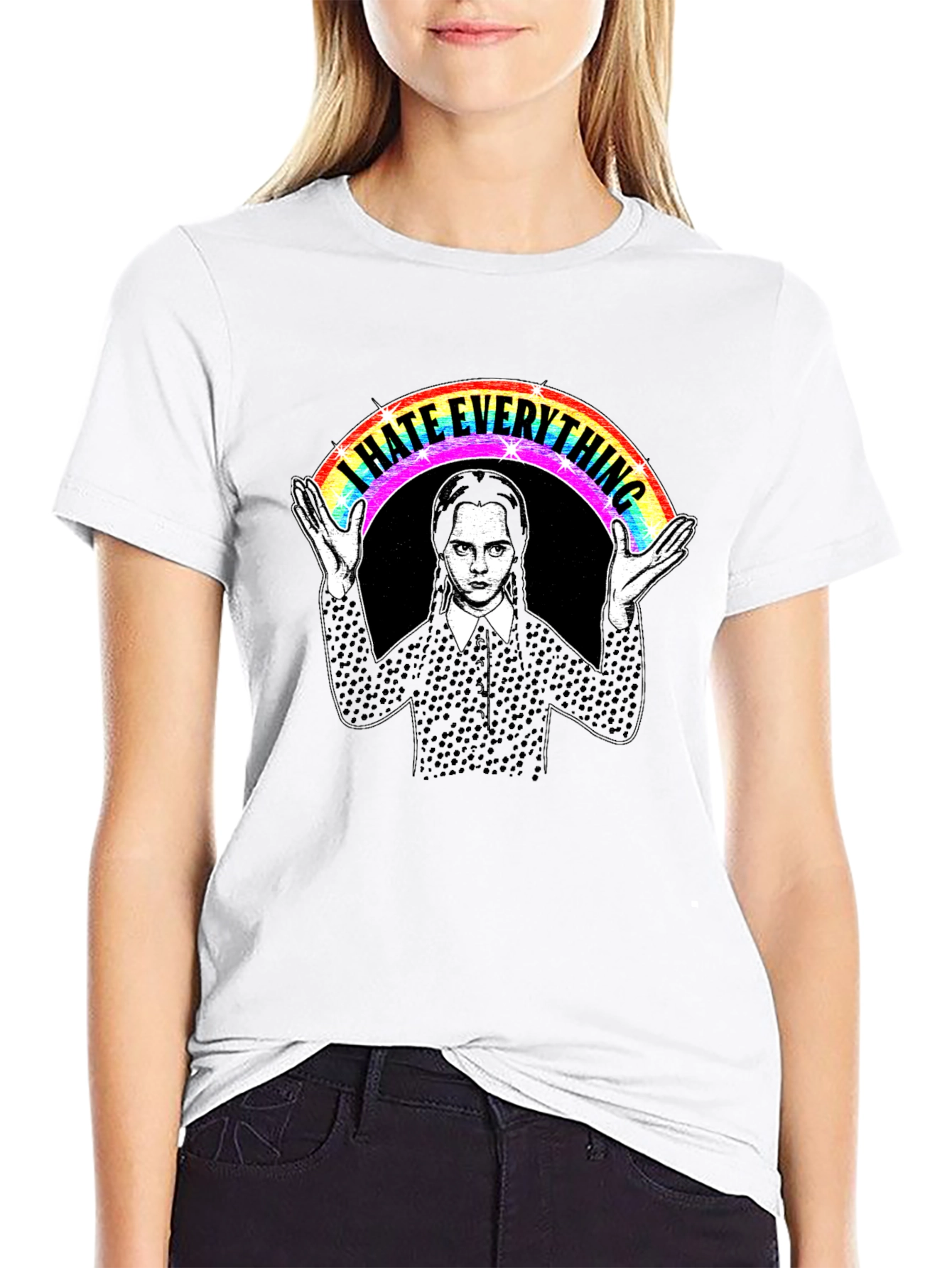 I Hate Everything Wednesday Rainbow T-Shirt