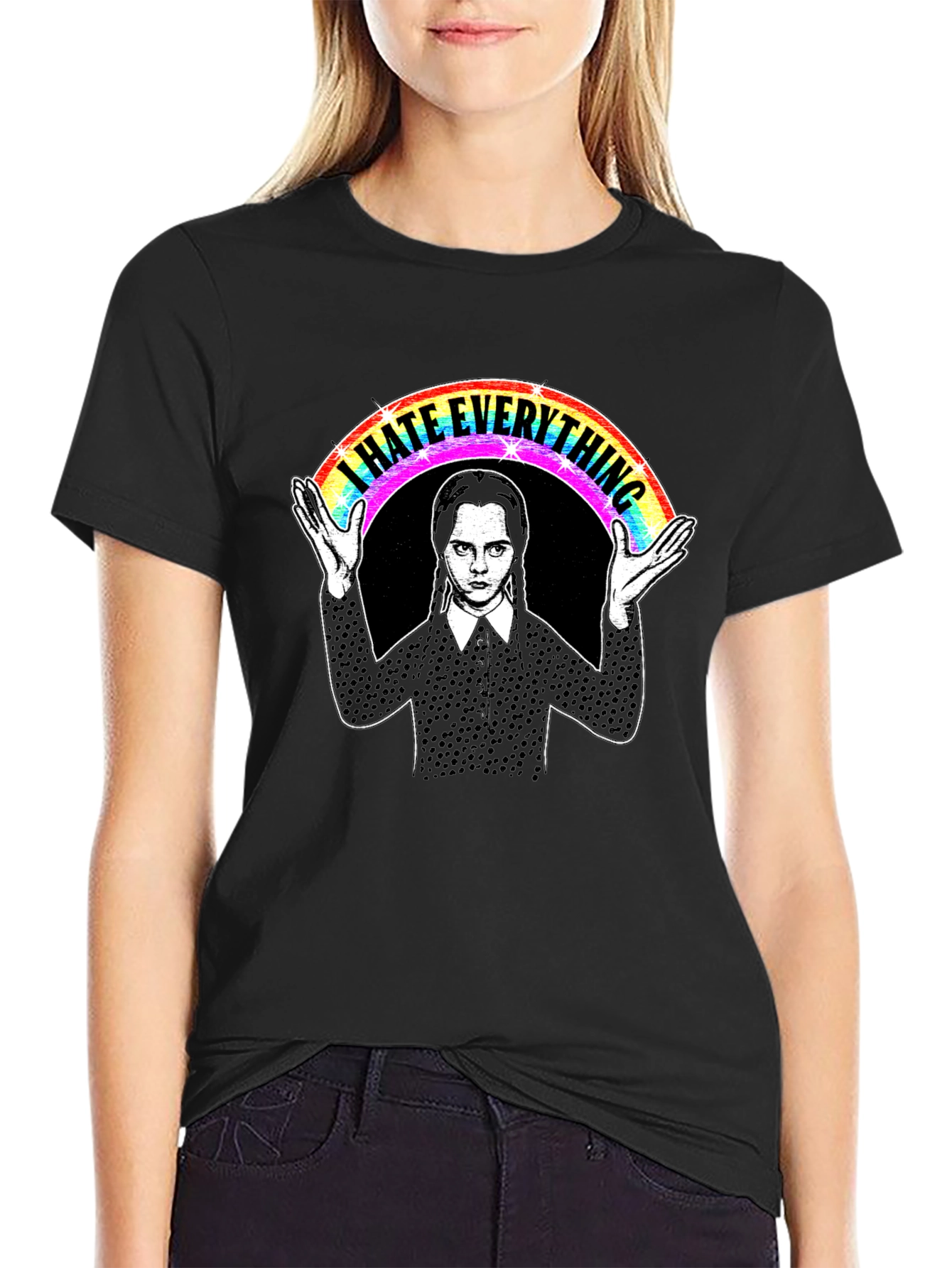 I Hate Everything Wednesday Rainbow T-Shirt
