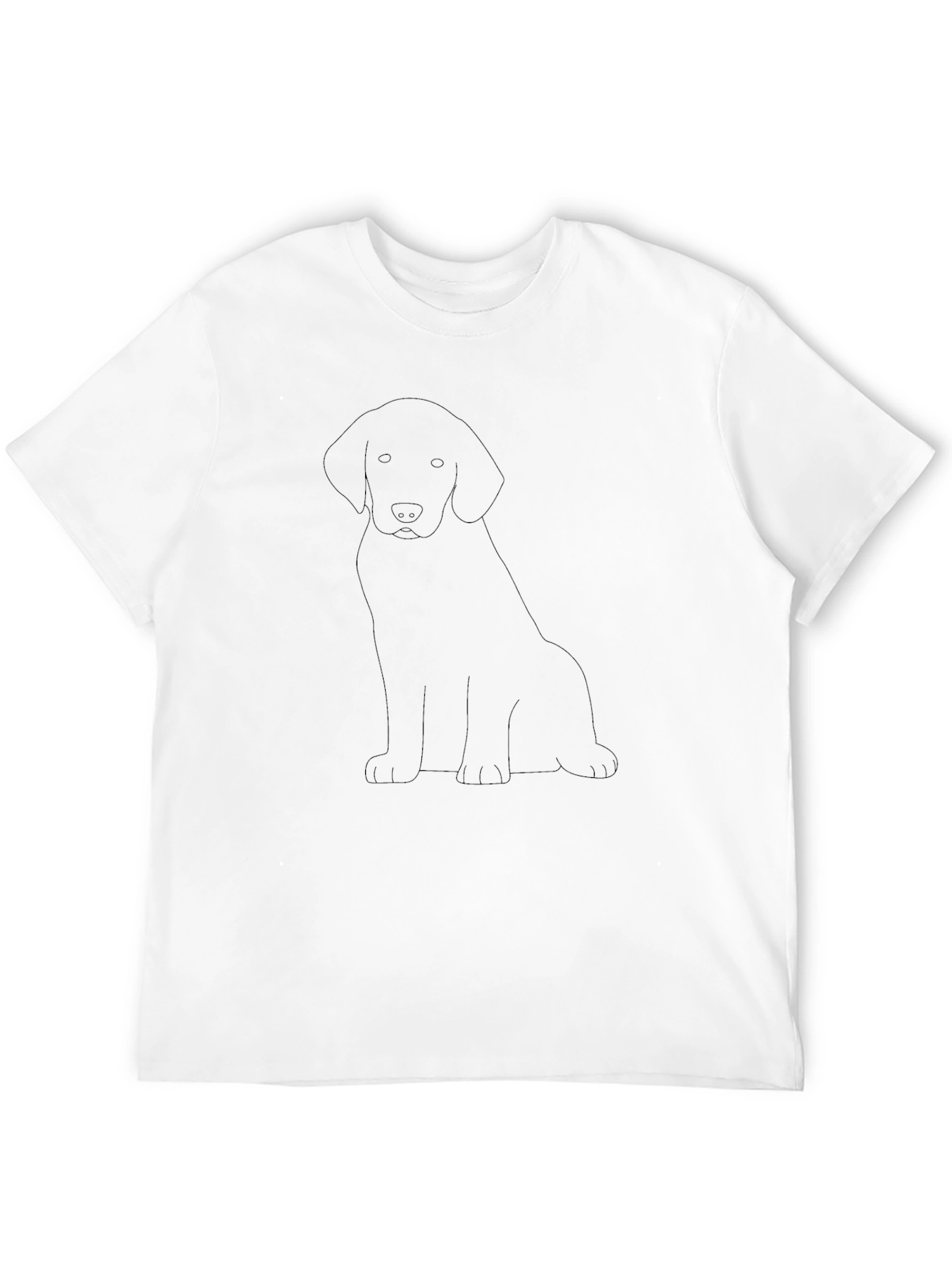 Dog Outline Black T-Shirt