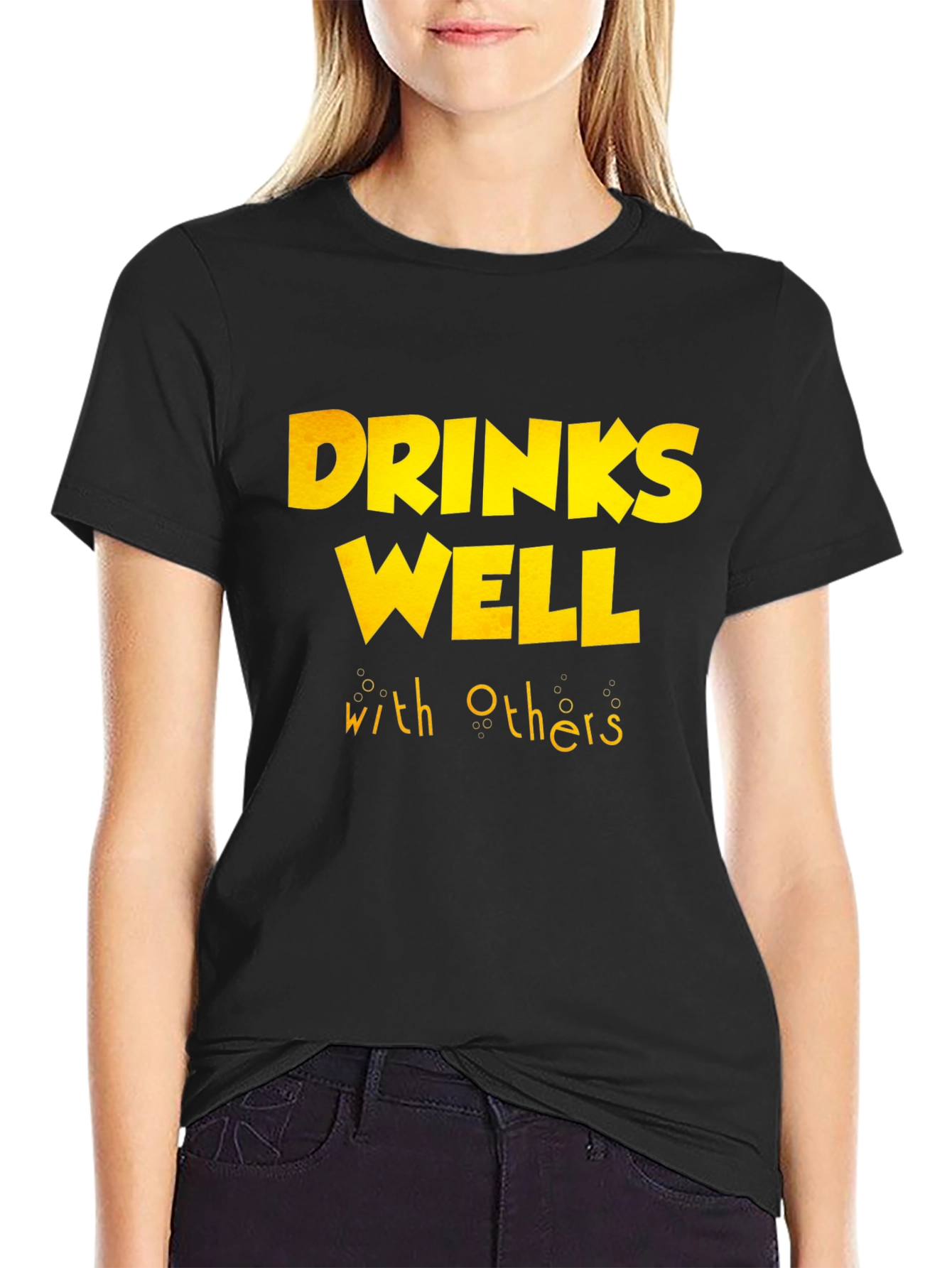 Drinks Well With Others T-Shirt - Funny Party Tee