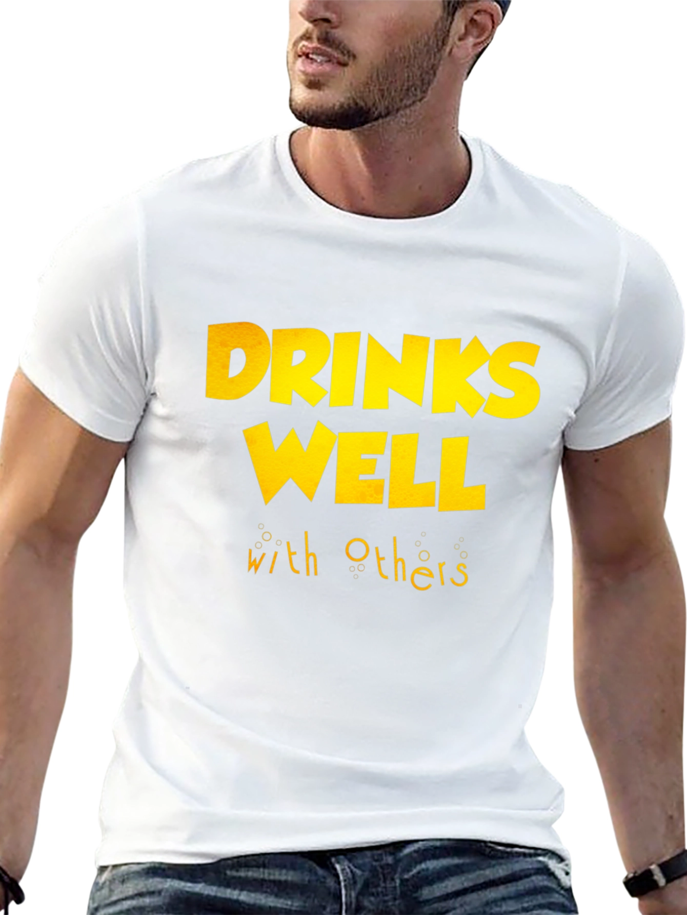 Drinks Well With Others T-Shirt - Funny Party Tee