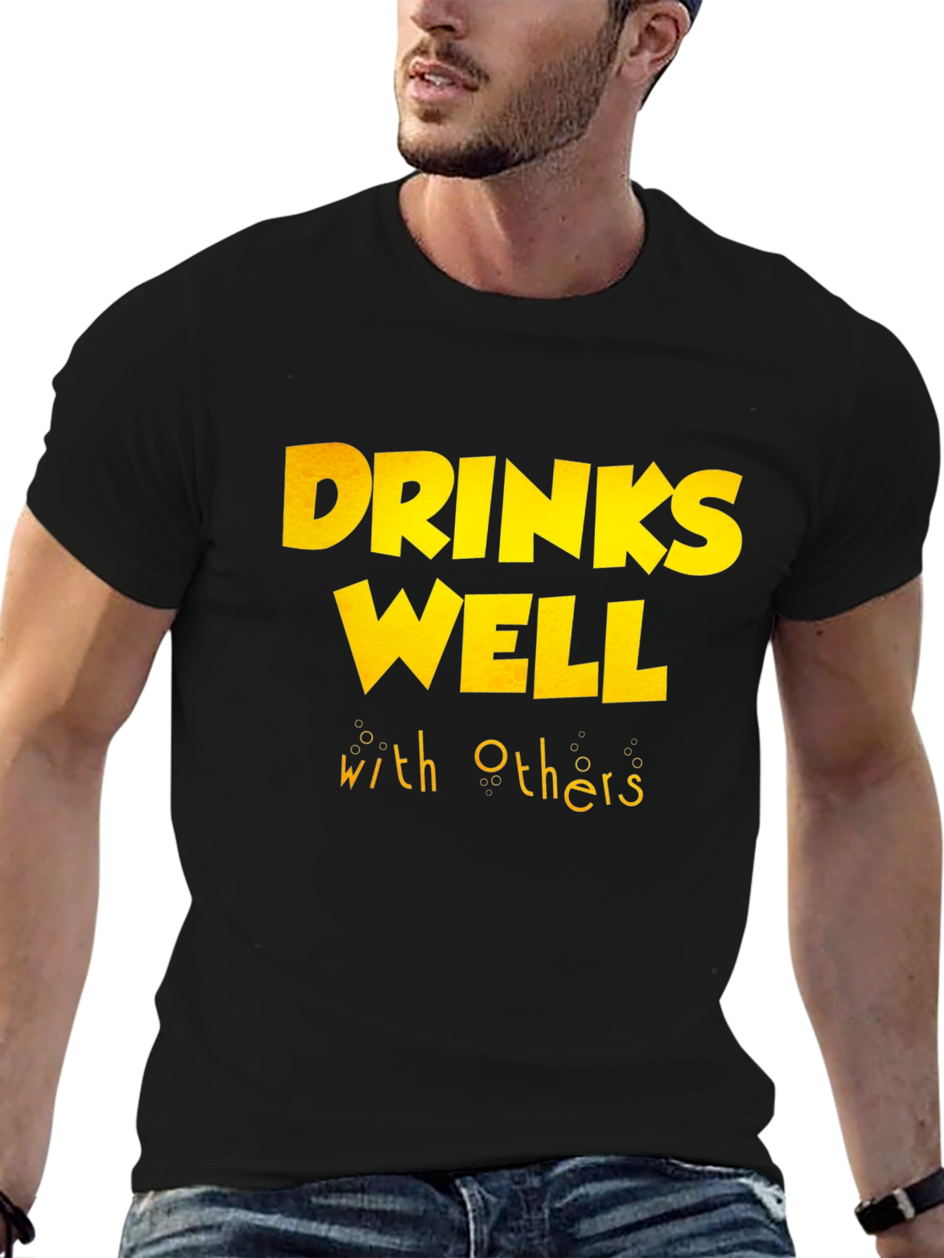 Drinks Well With Others T-Shirt - Funny Party Tee