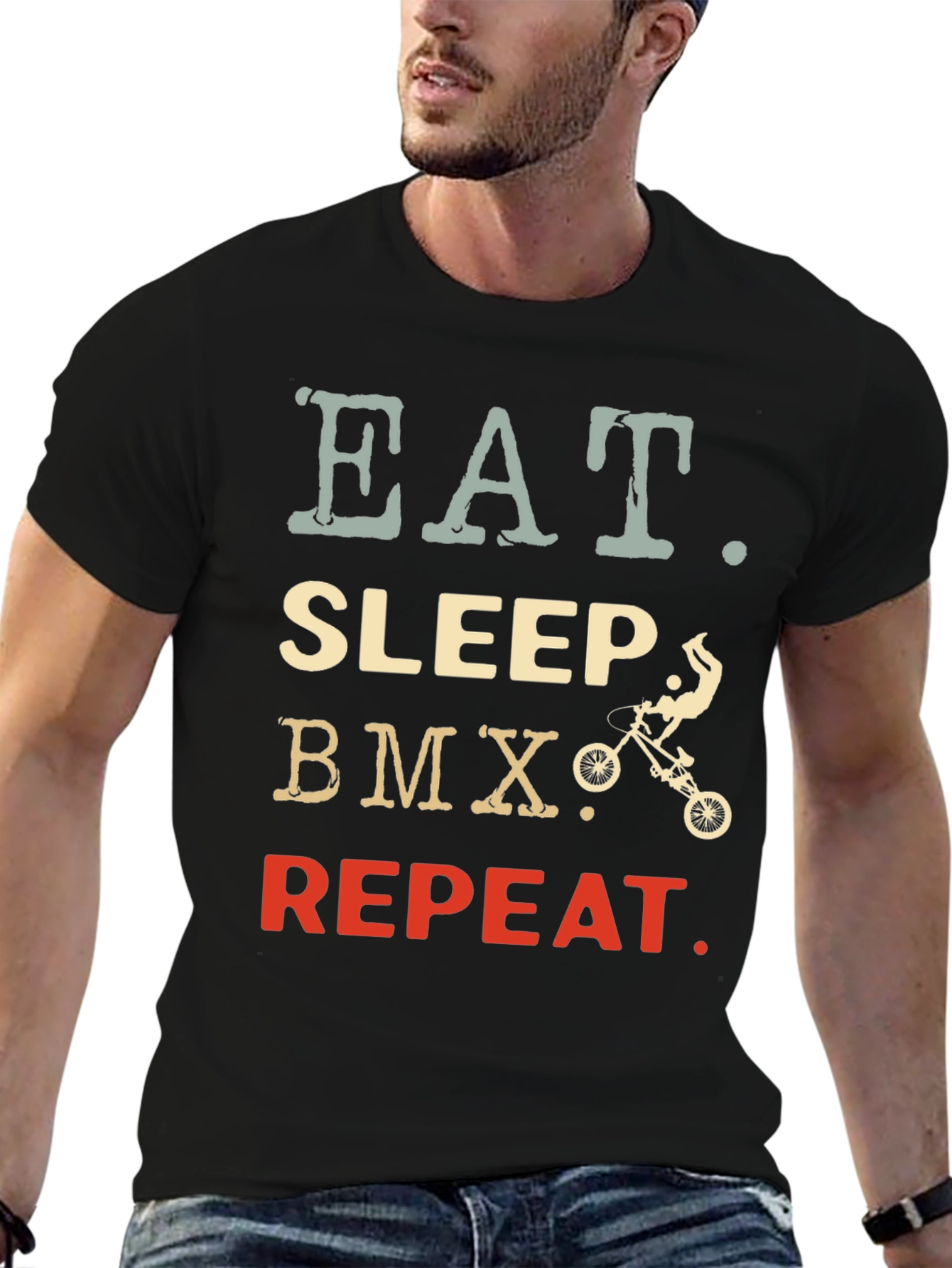 Eat Sleep BMX Repeat Graphic Tee